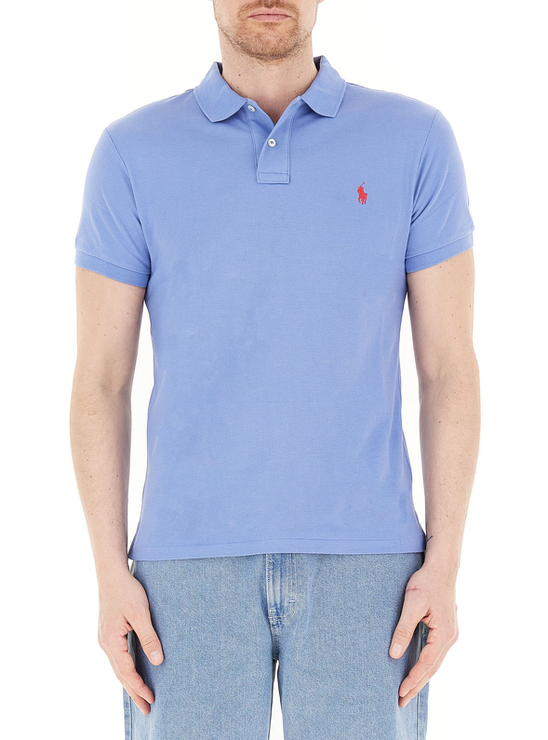 Polo slim POLO AZZURRO POLVERE S