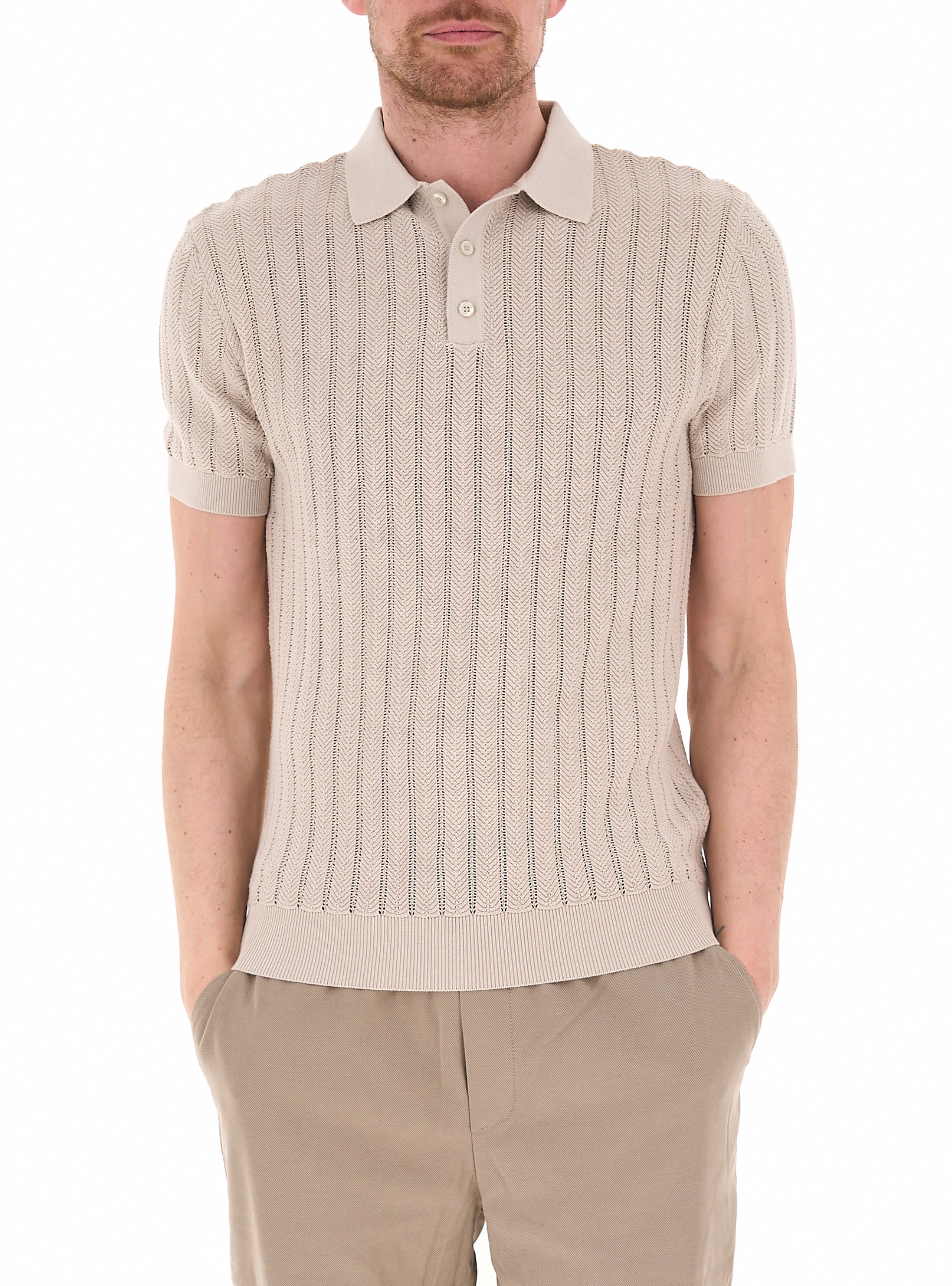 Guess Polo lavorata BEIGE