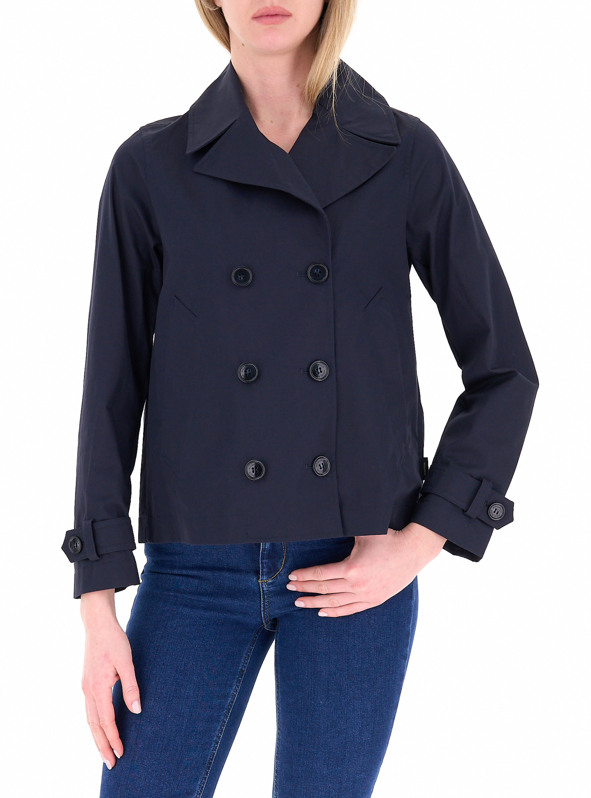 Trench doppiopetto BLU NOTTE S