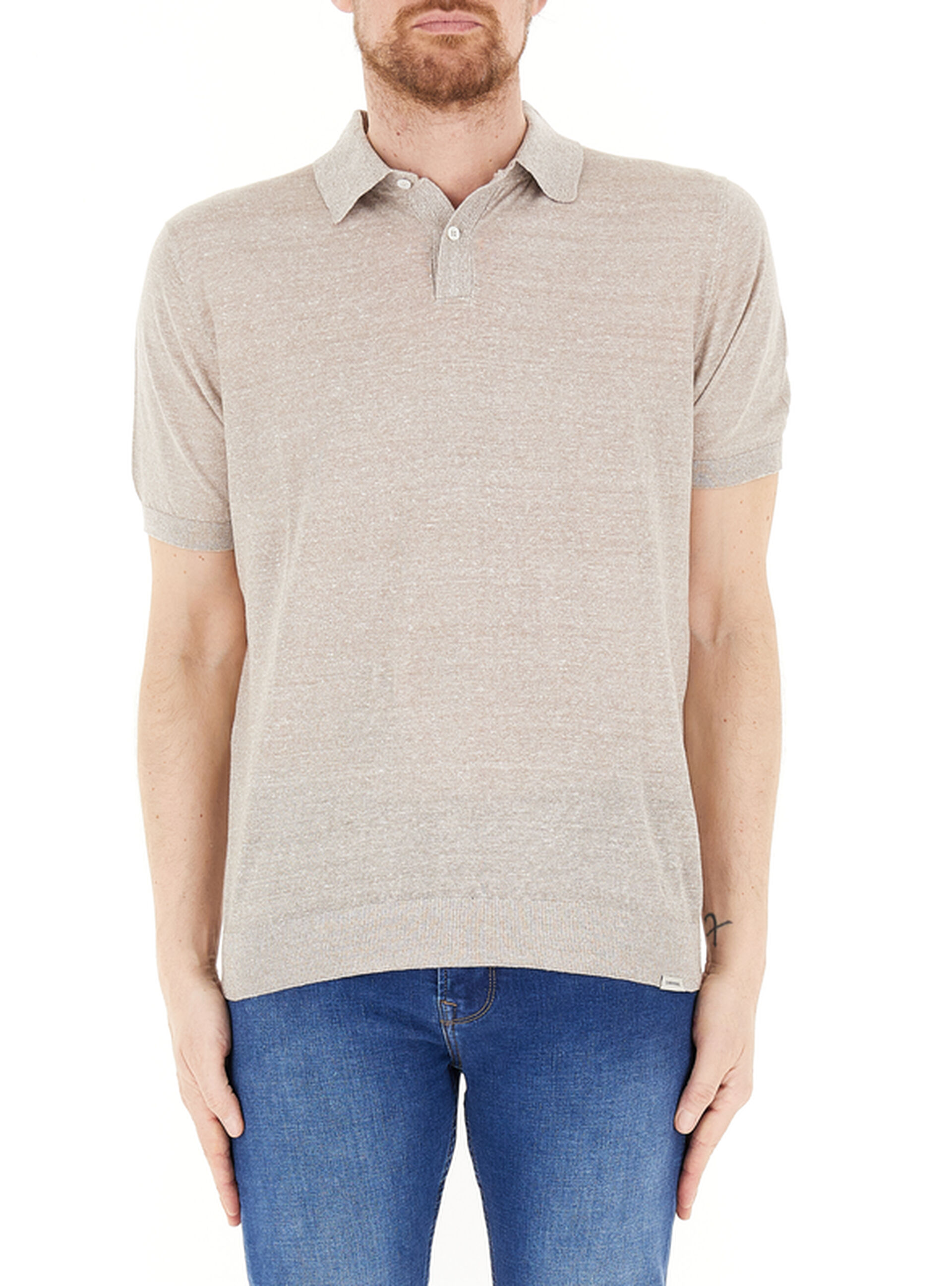 Polo misto lino ORIGINALS BEIGE XL