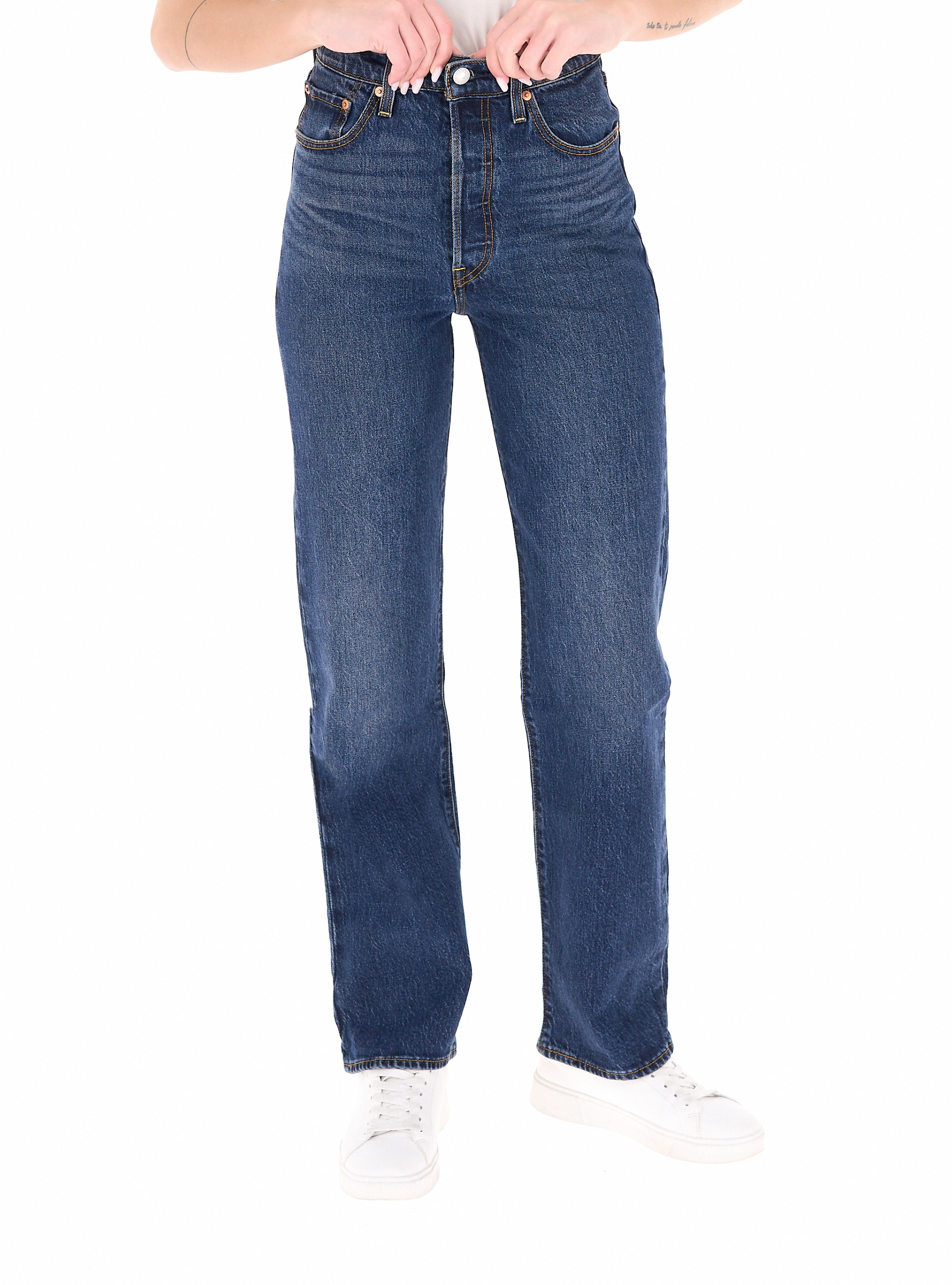 Jeans straight leg LEVI'S BLU 25
