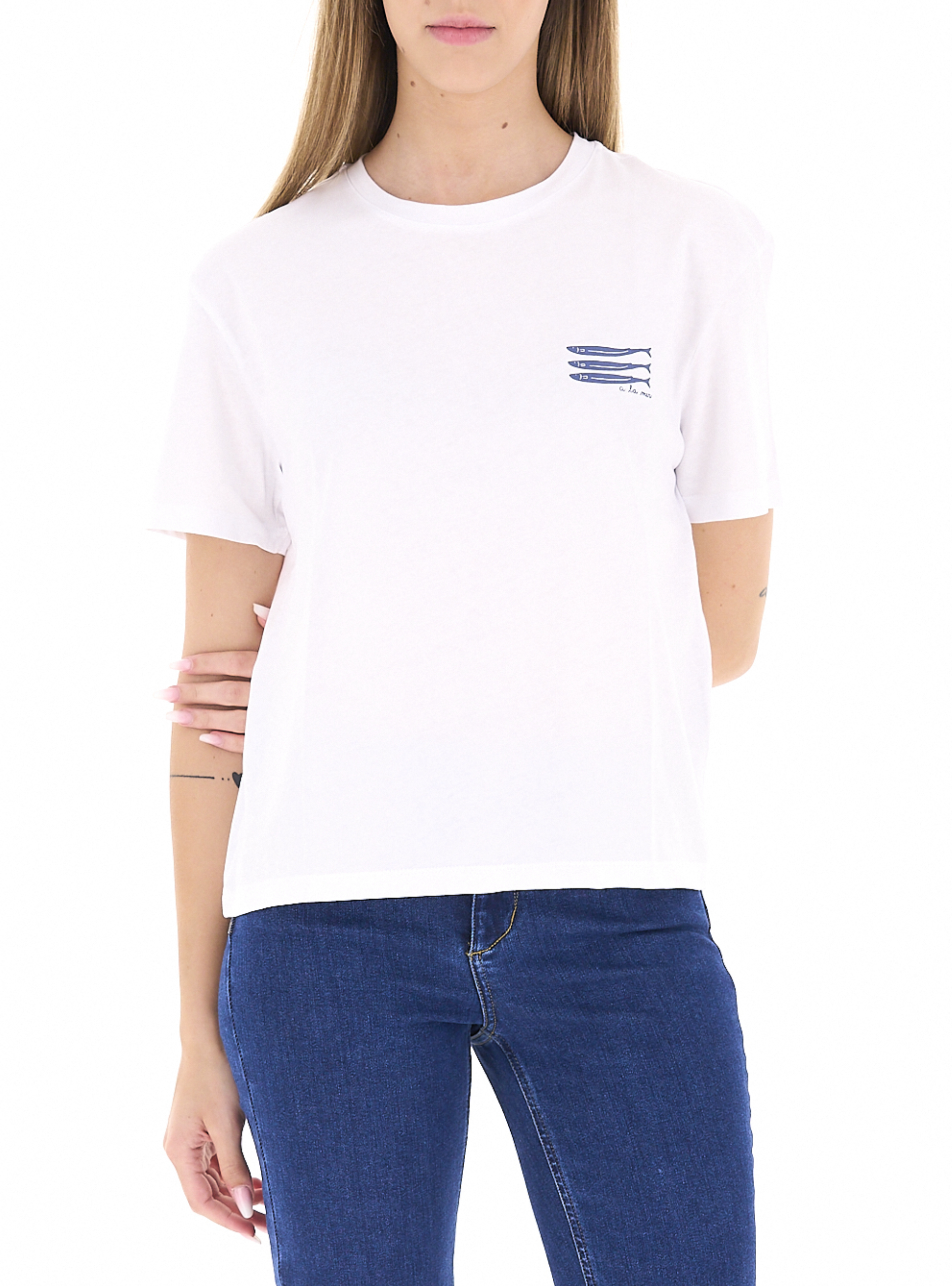 T-shirt girocollo BIANCO