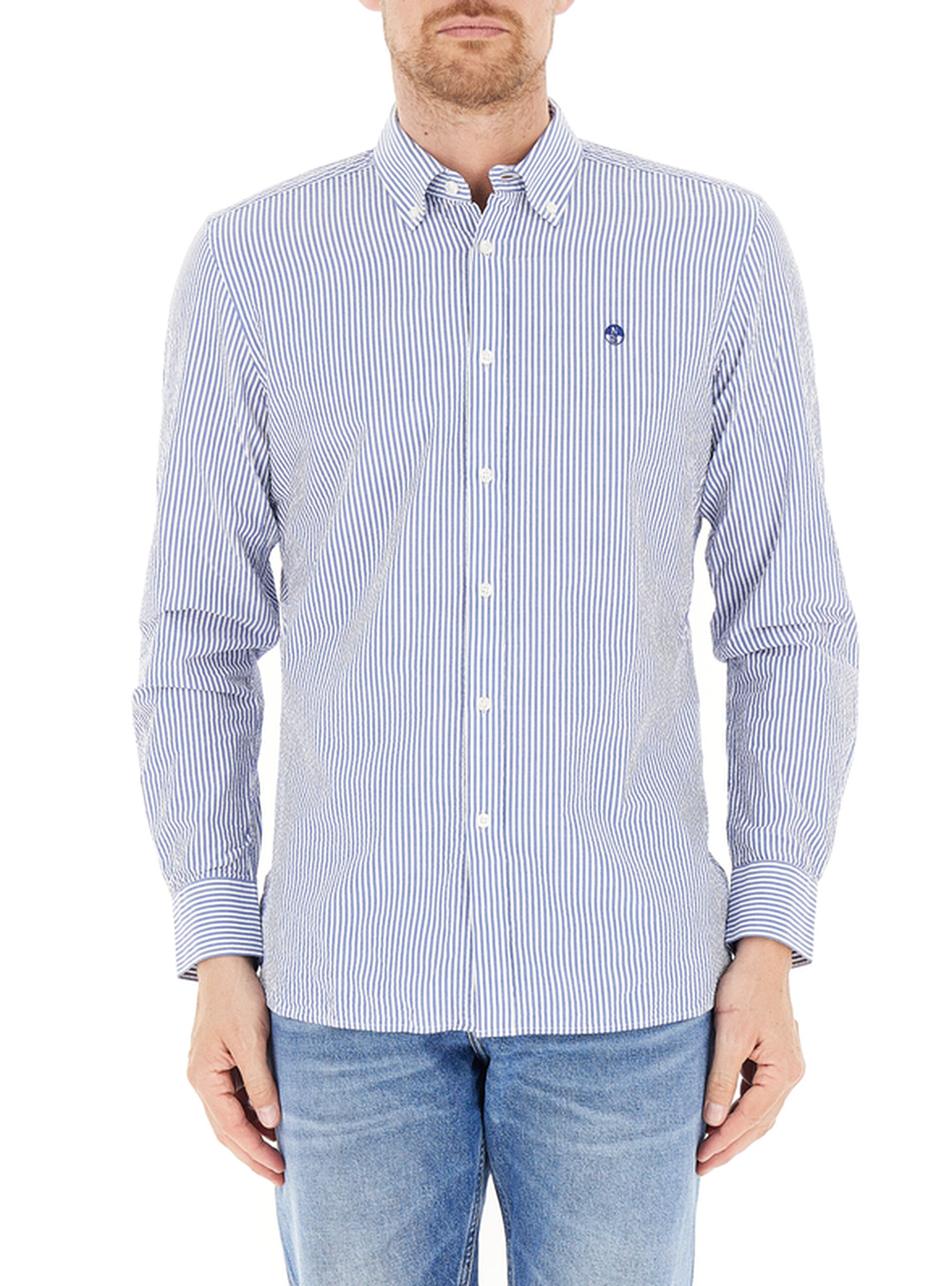 Camicia a righe BLU CHIARO