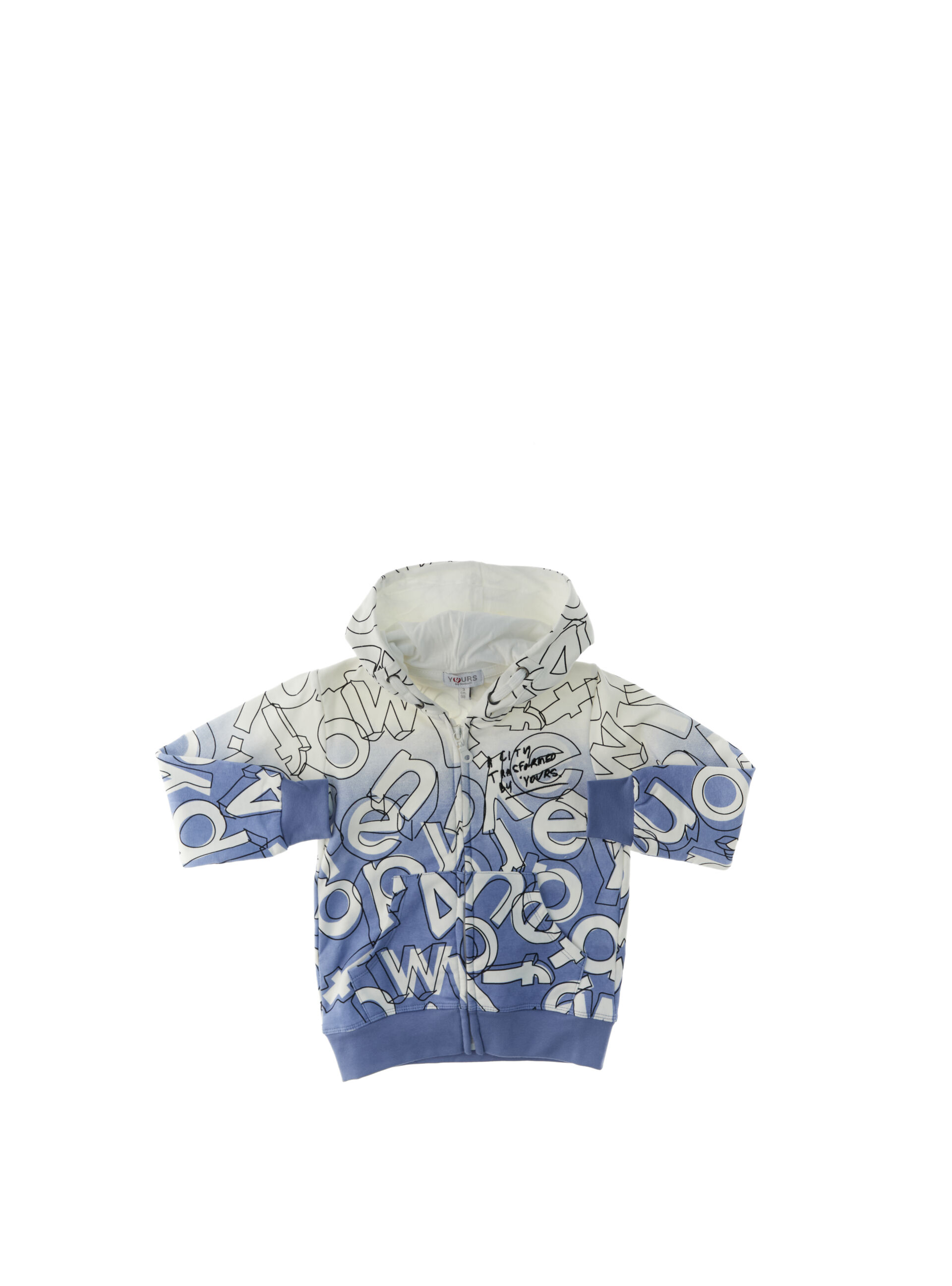 Felpa con cappuccio BLU CHIARO