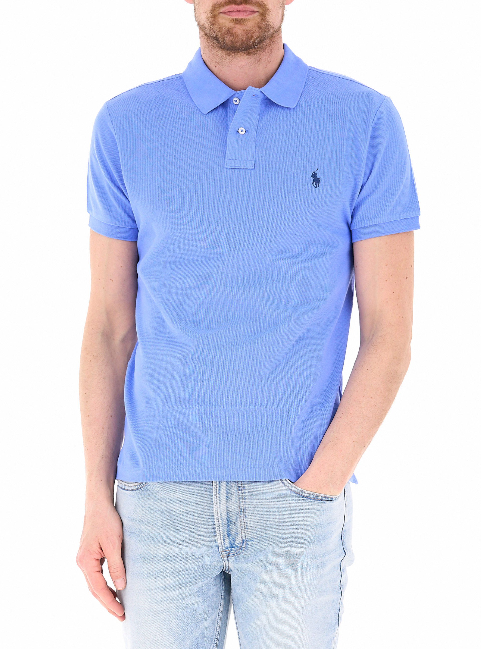 Polo in cotone POLO AZZURRO OXFORD S