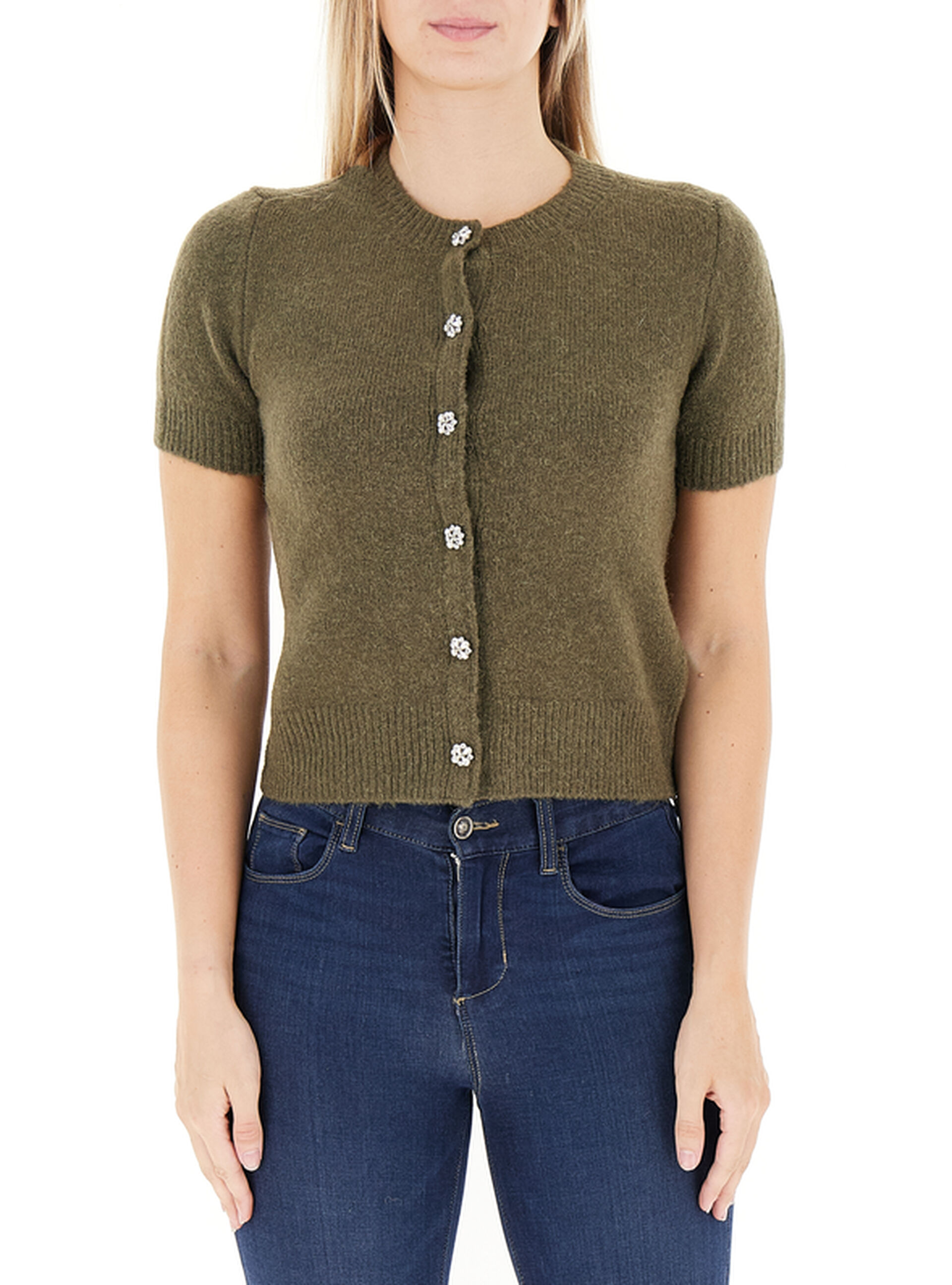 Cardigan misto lana VERDE OLIVA M