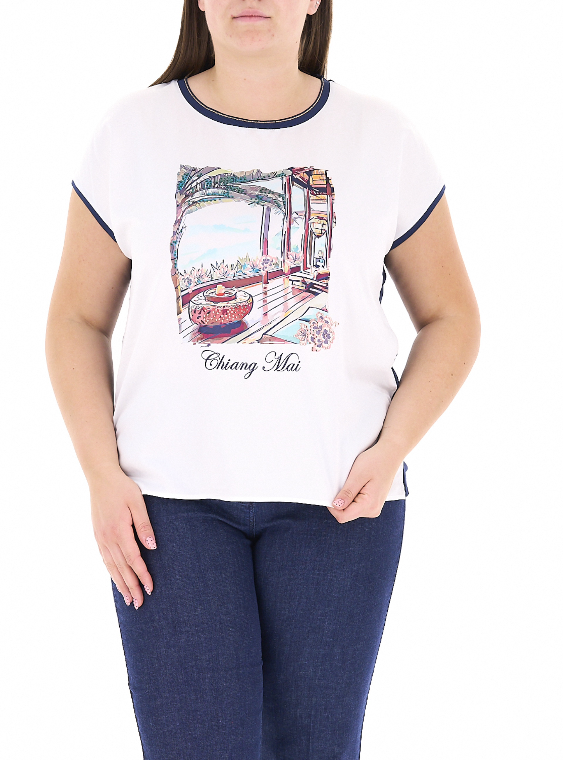 T-shirt girocollo BLU NAVY XL