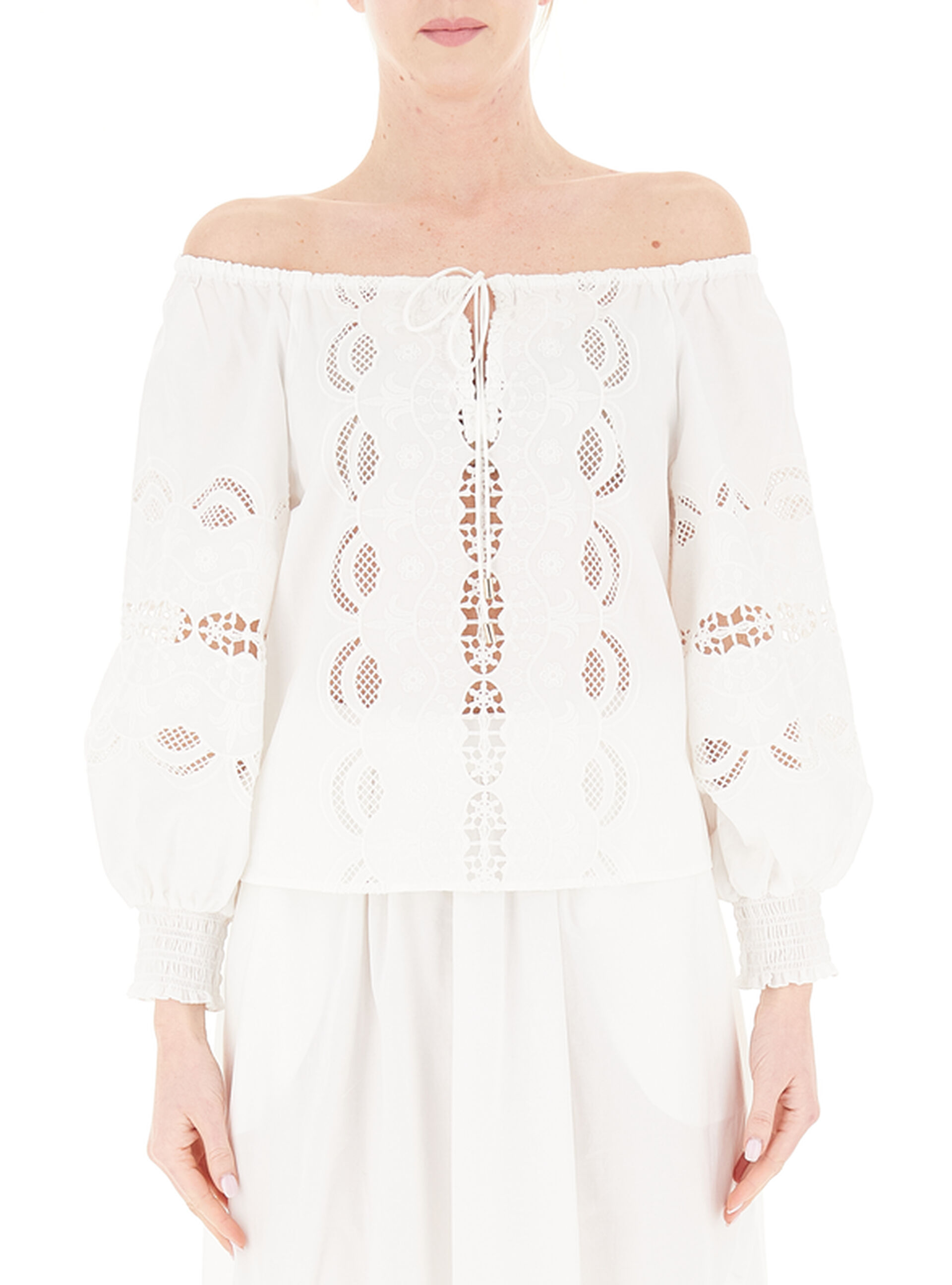 Blusa in cotone LIU JEANS BIANCO