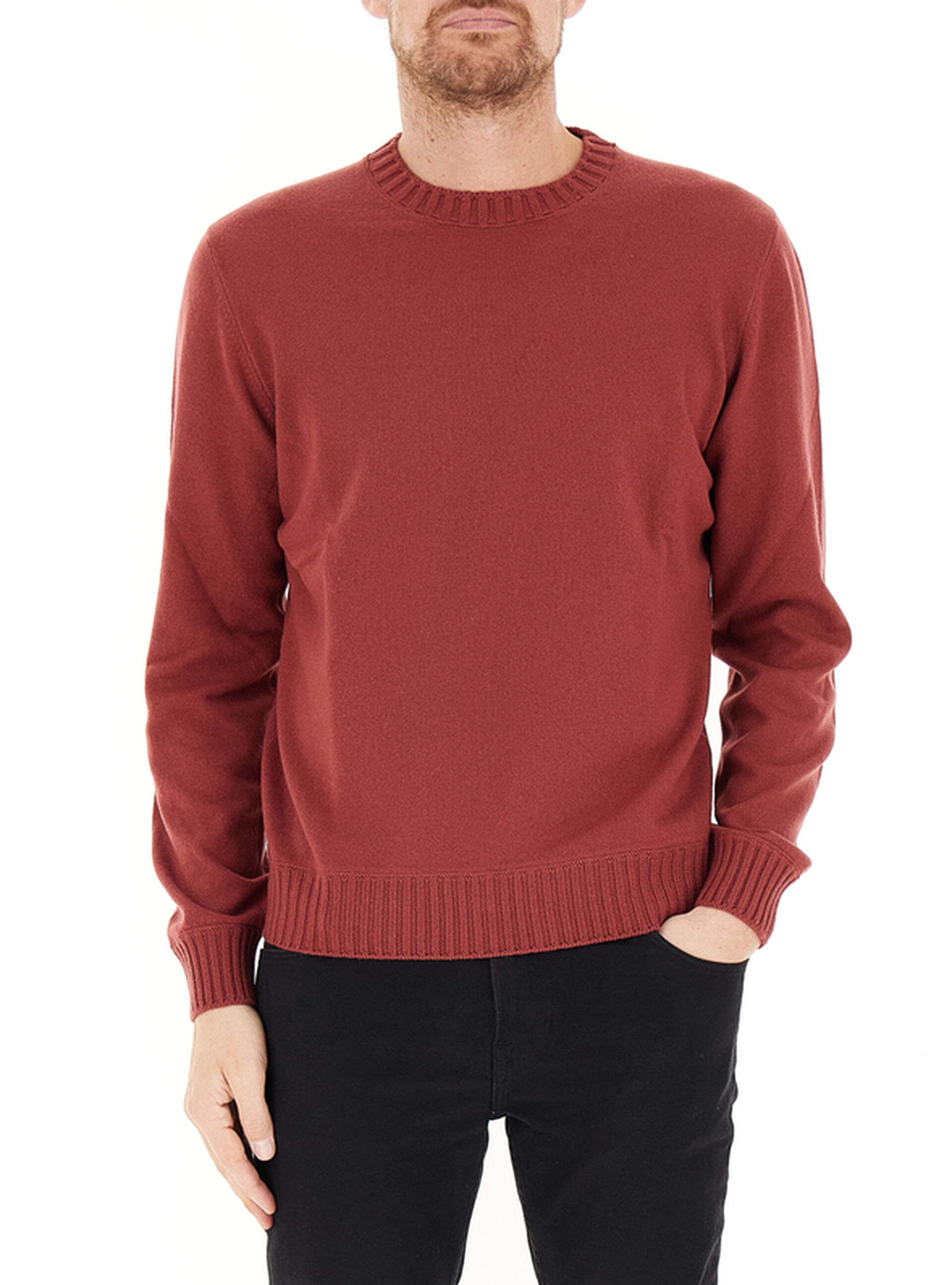 Maglione in cashmere MATTONE 52