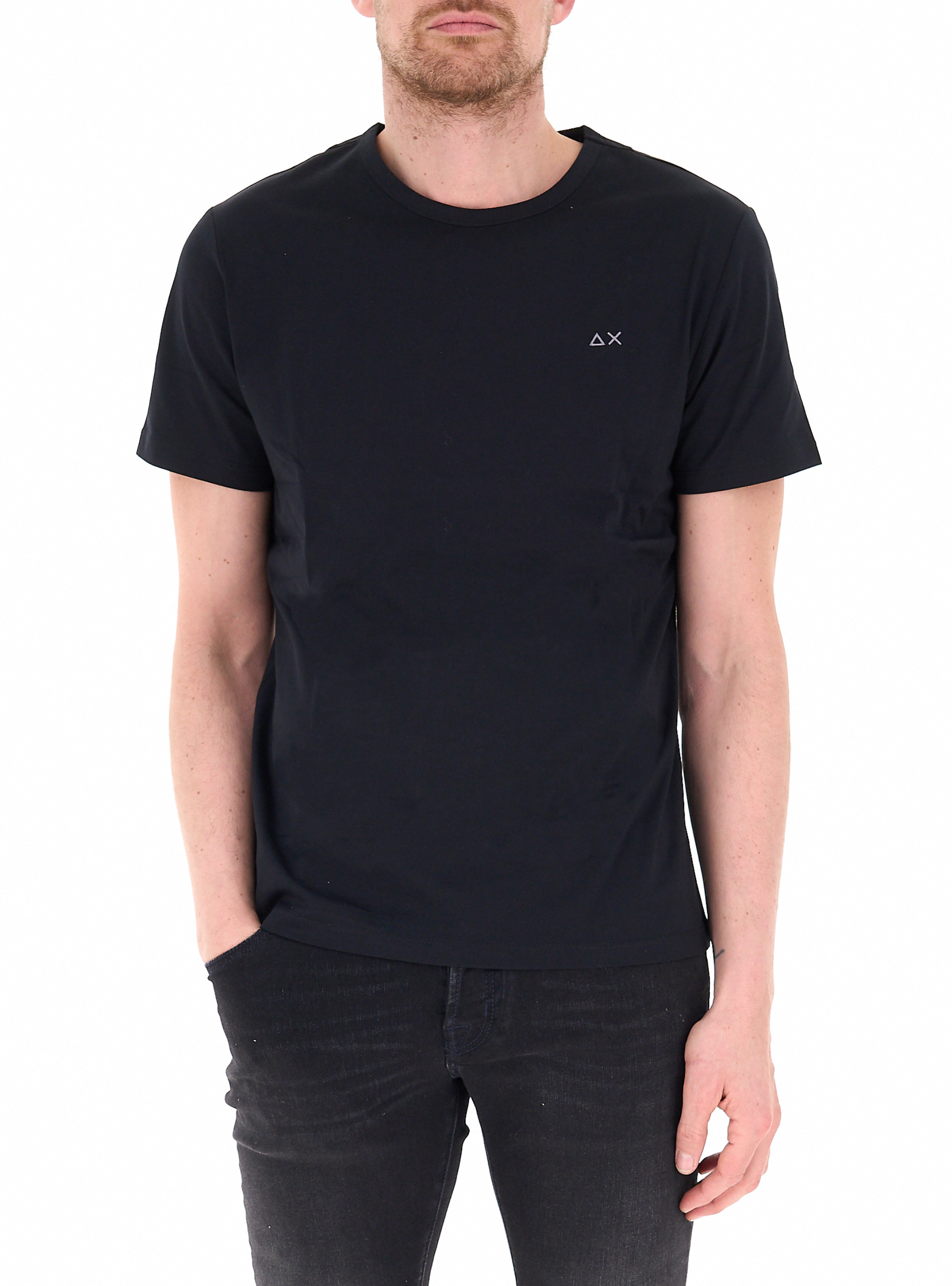 SUN68 T-shirt girocollo NERO