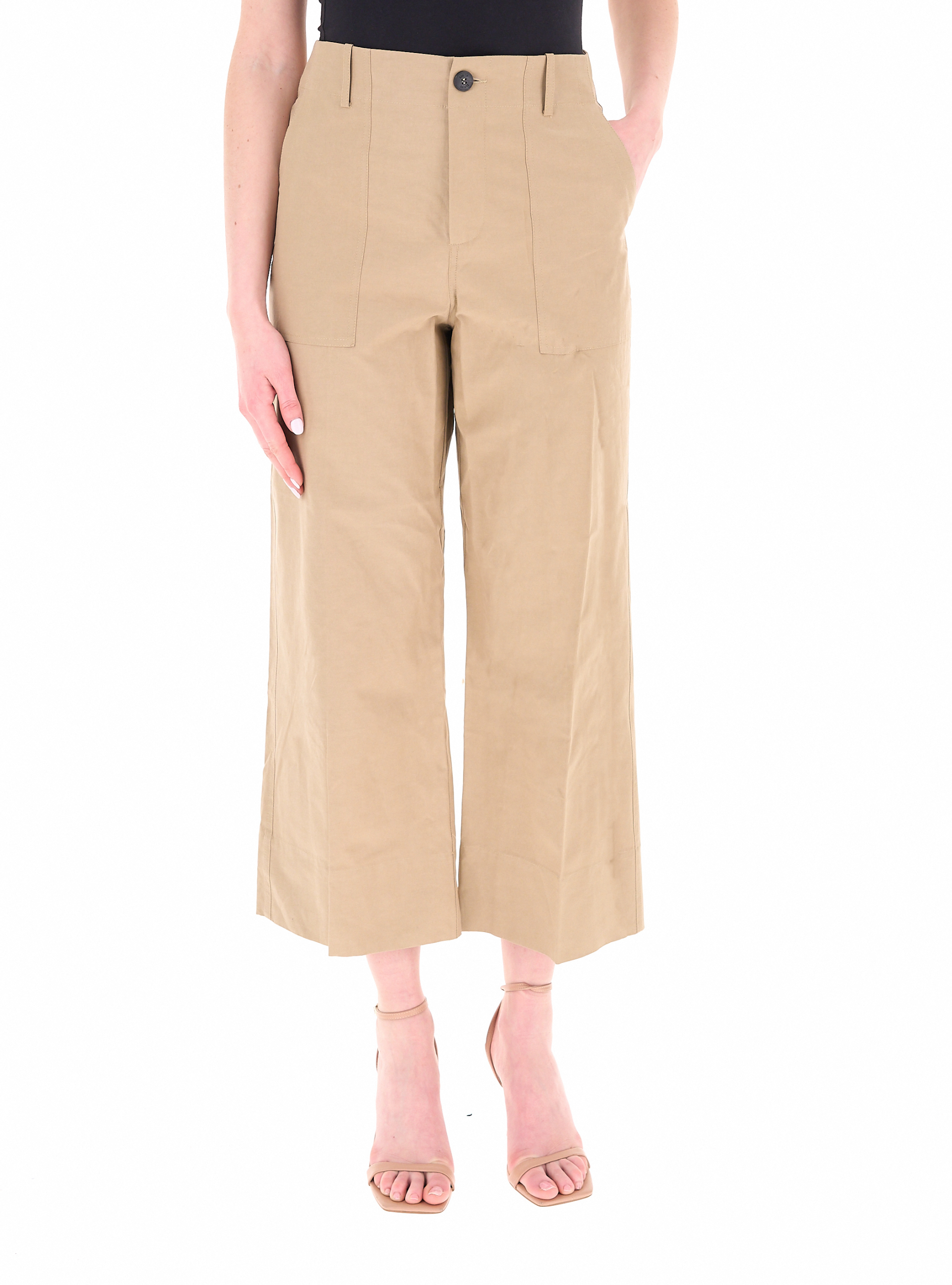 Pantalone cropped LIU JEANS BEIGE