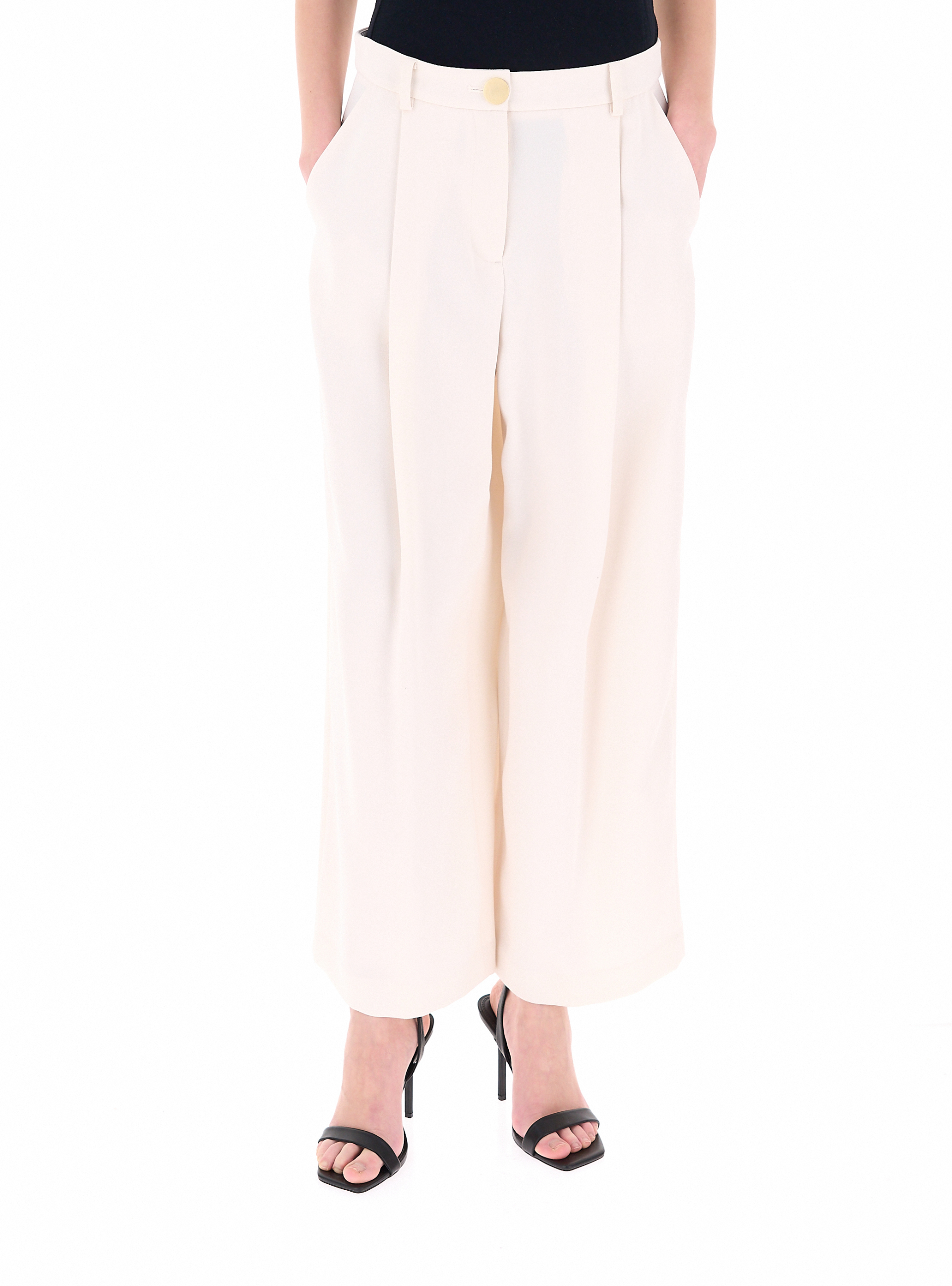 Pantalone con pinces AVORIO