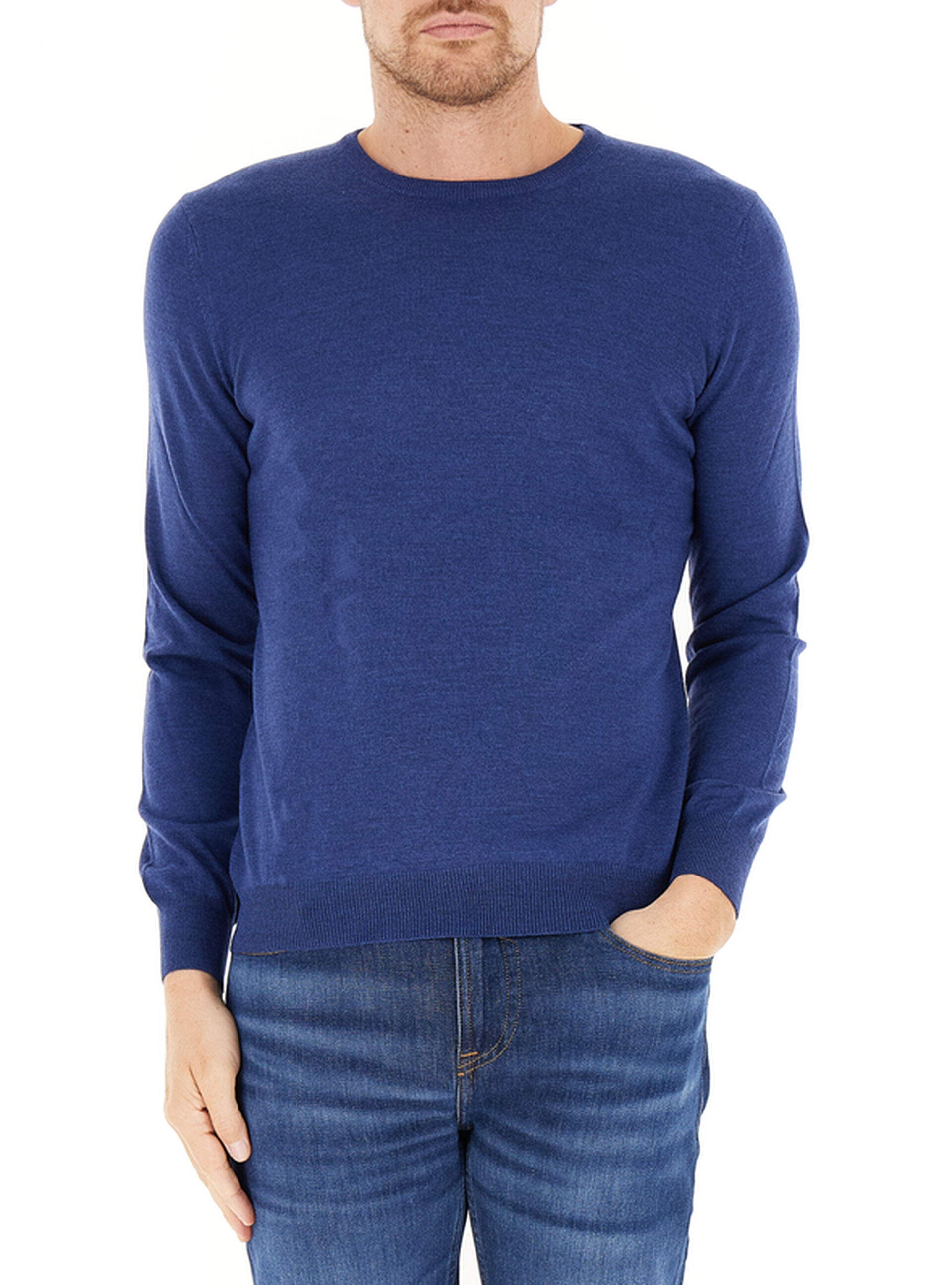 GRAN SASSO Maglia in lana BLU 58