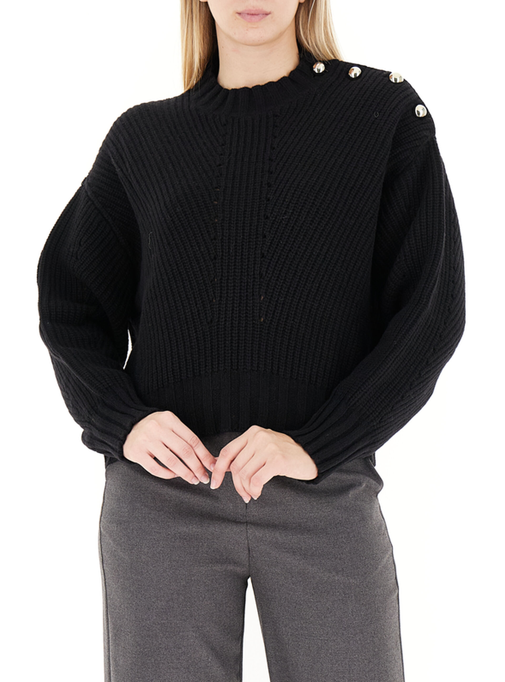 Maglione misto lana NERO UNI