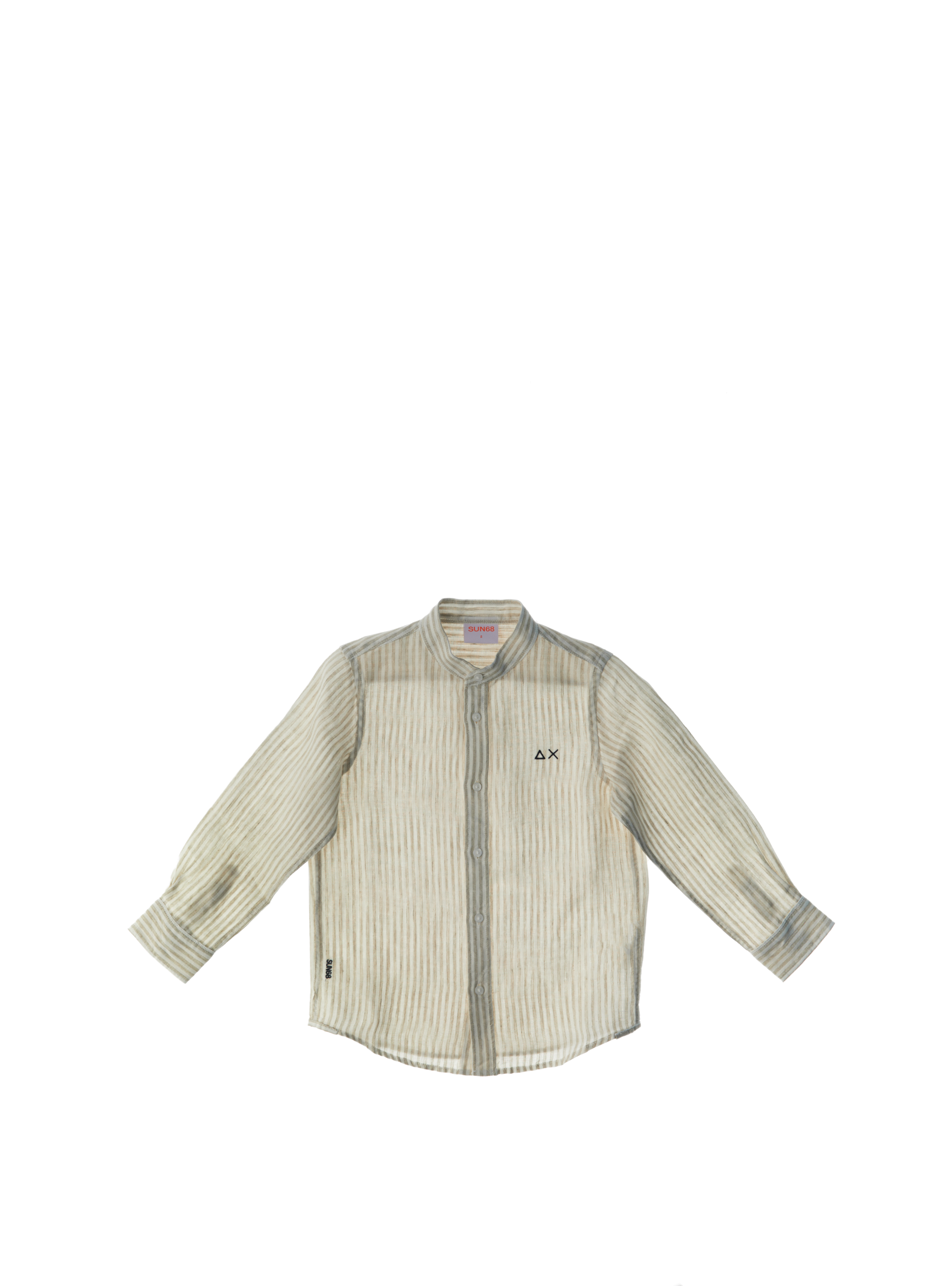 SUN68 Camicia in lino SABBIA