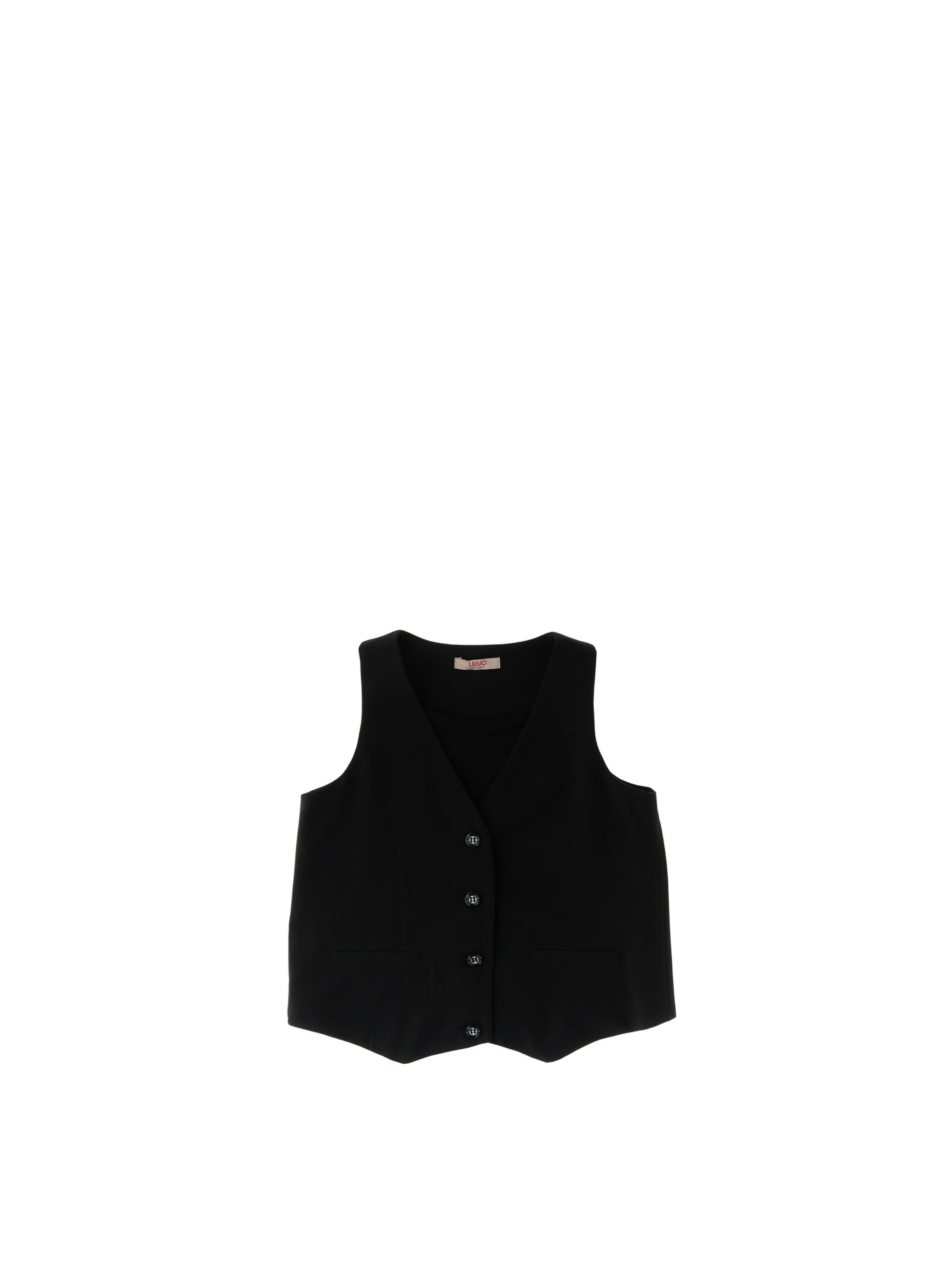 Gilet con bottoni JUNIOR NERO