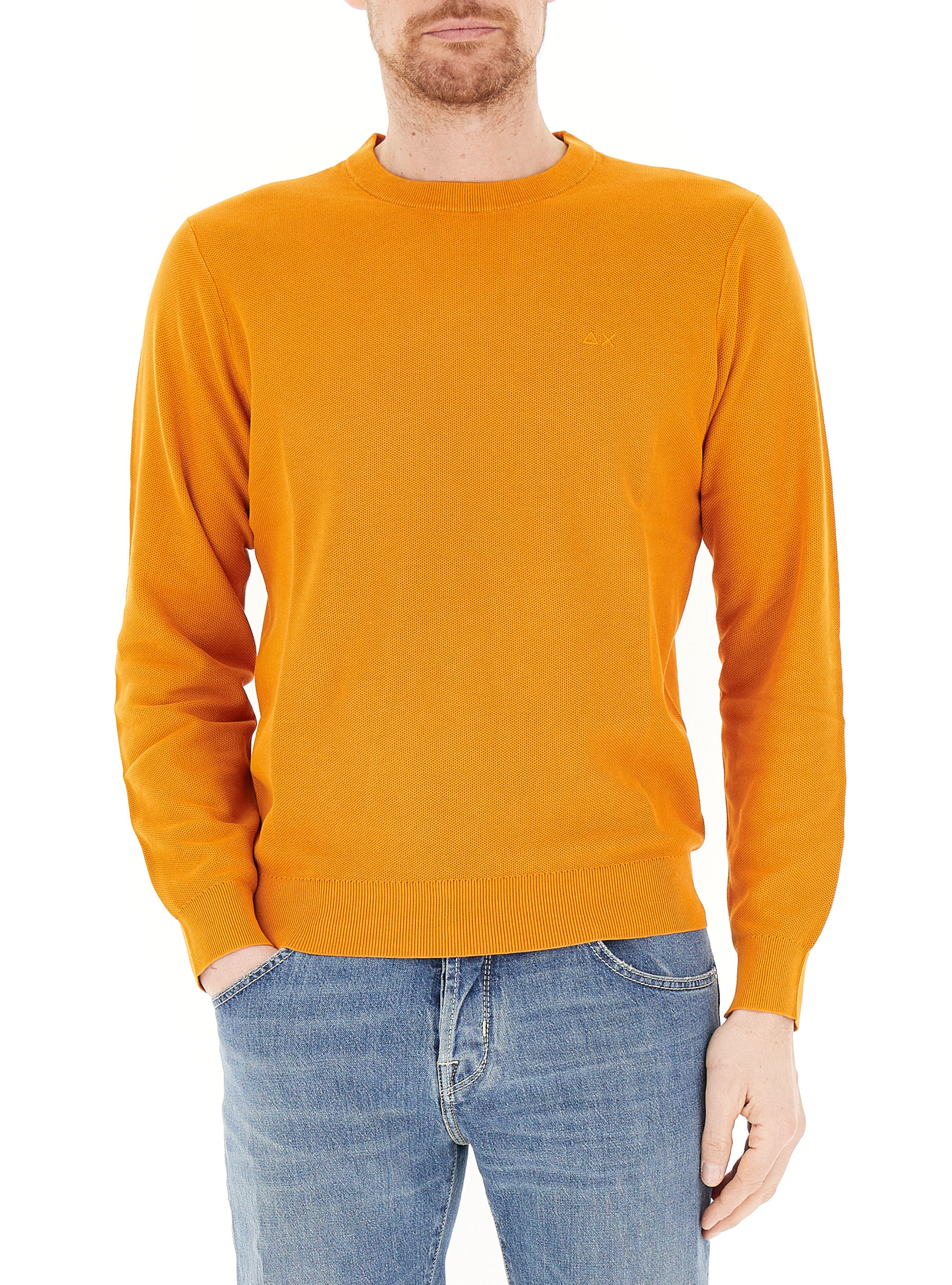 SUN68 Maglione in cotone ARANCIONE