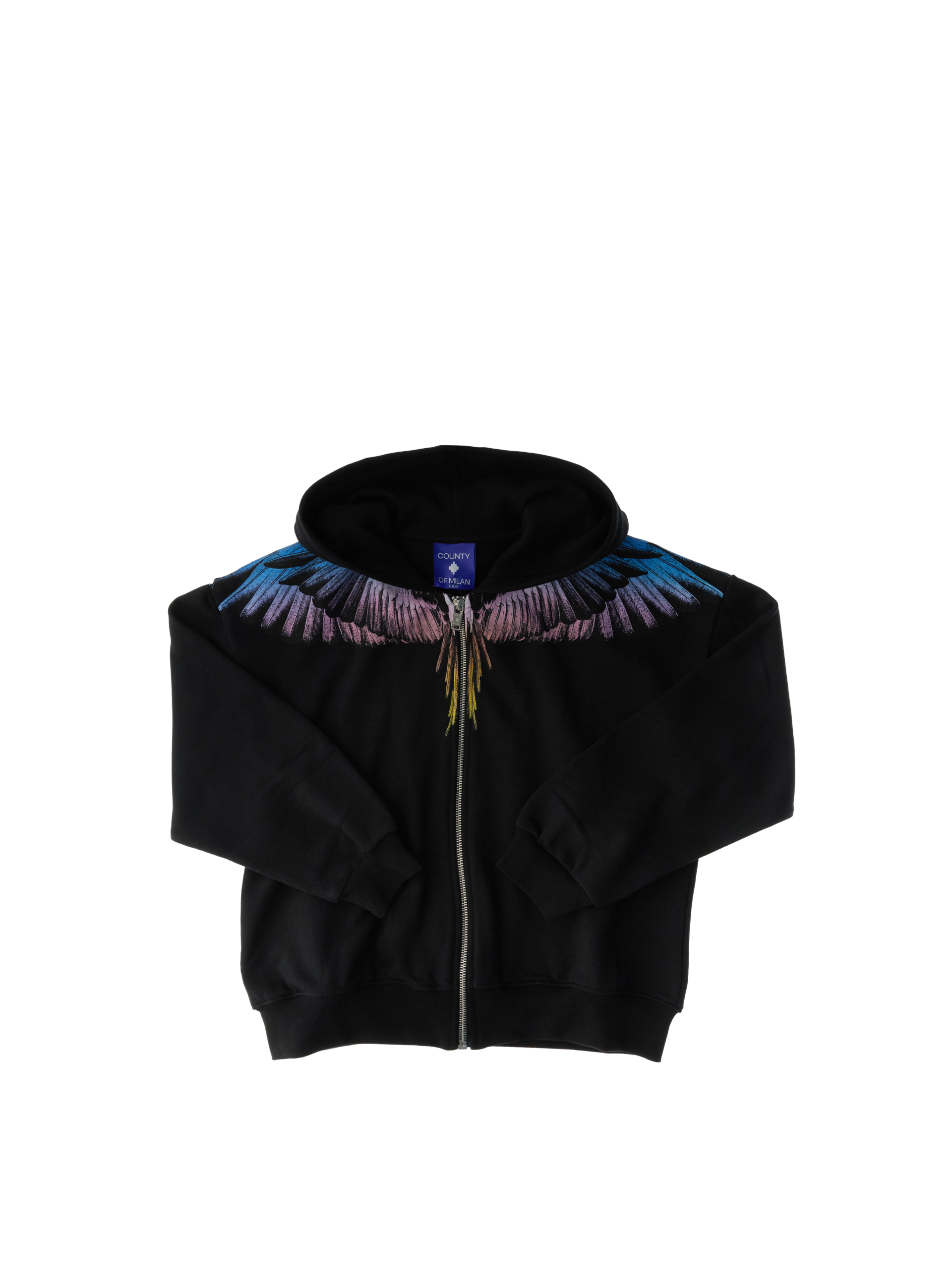 COUNTY OF MILAN Felpa con zip NERO