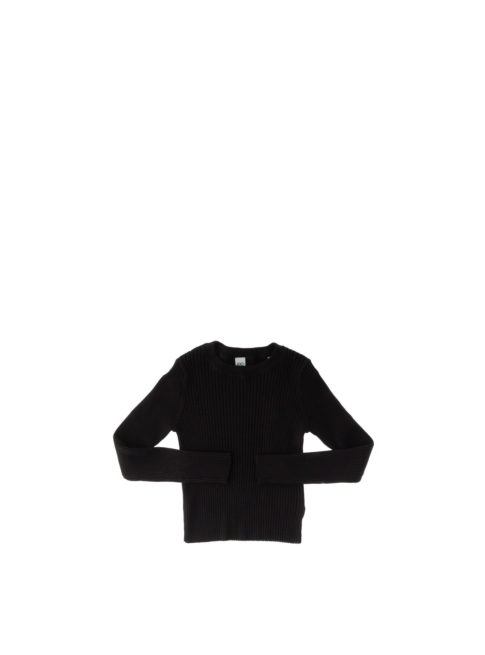 IDO Maglia a costine NERO