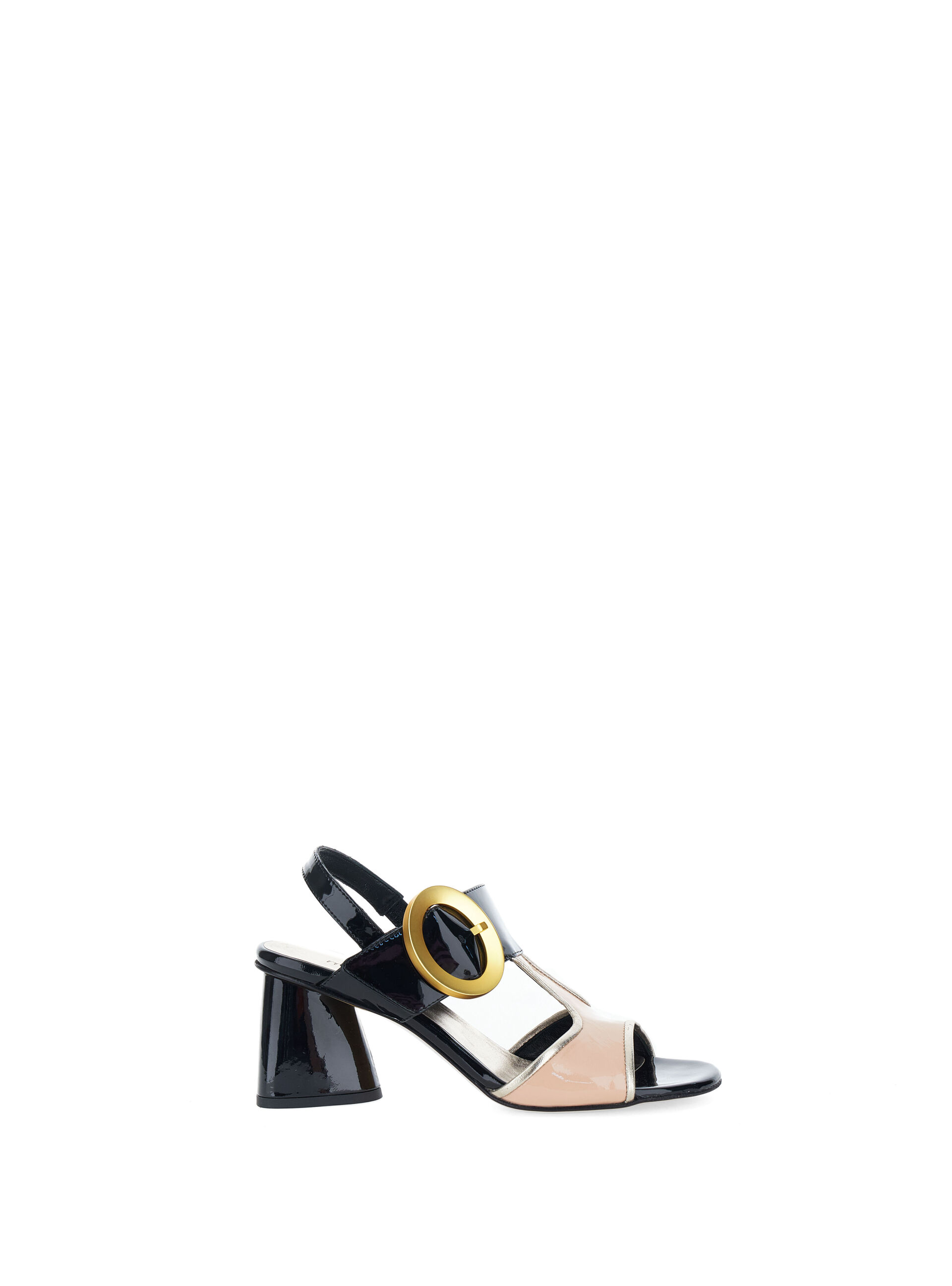 MARA BINI Sandali in vernice NERO
