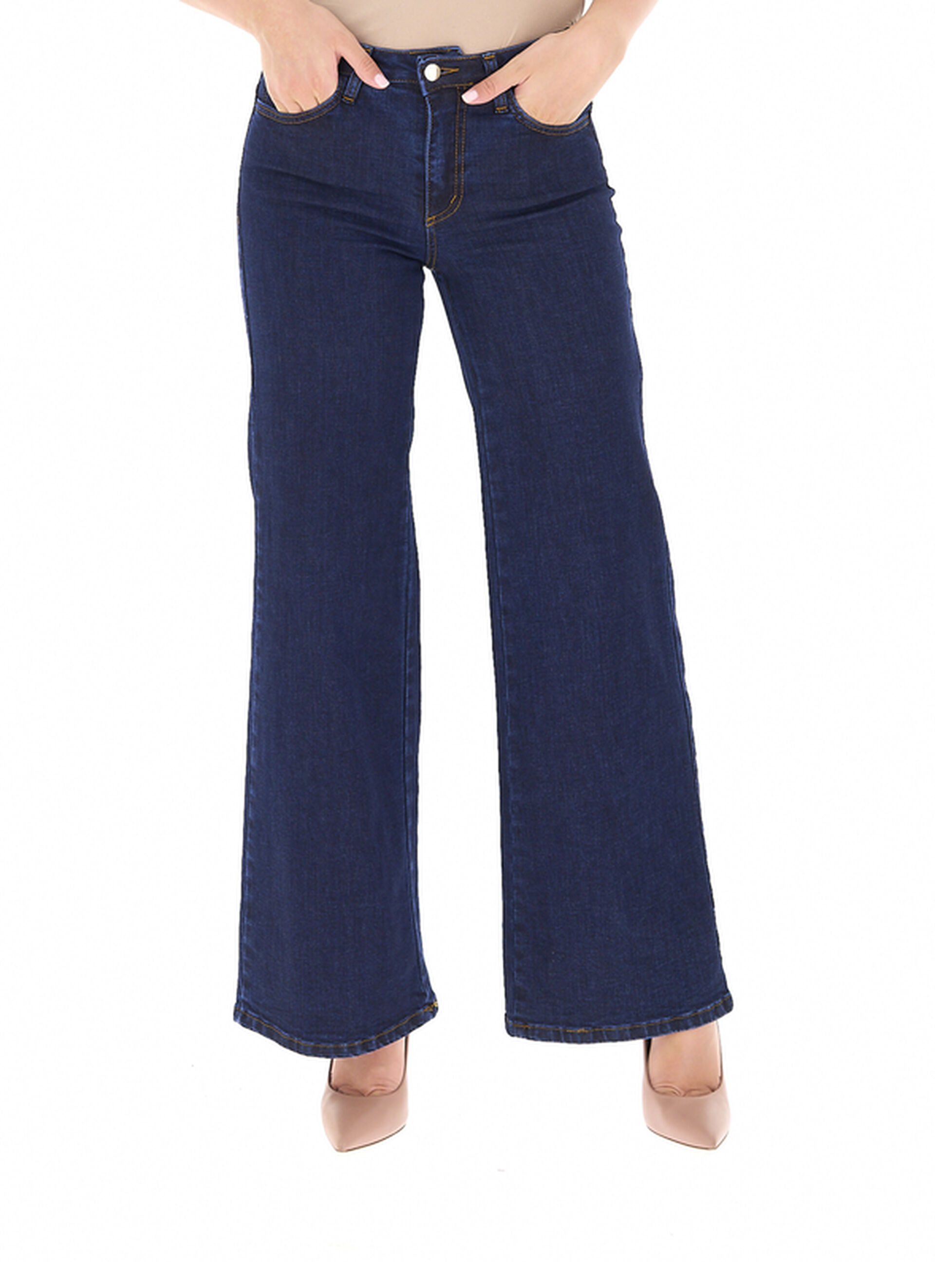 Jeans wide leg BLU SCURO XL