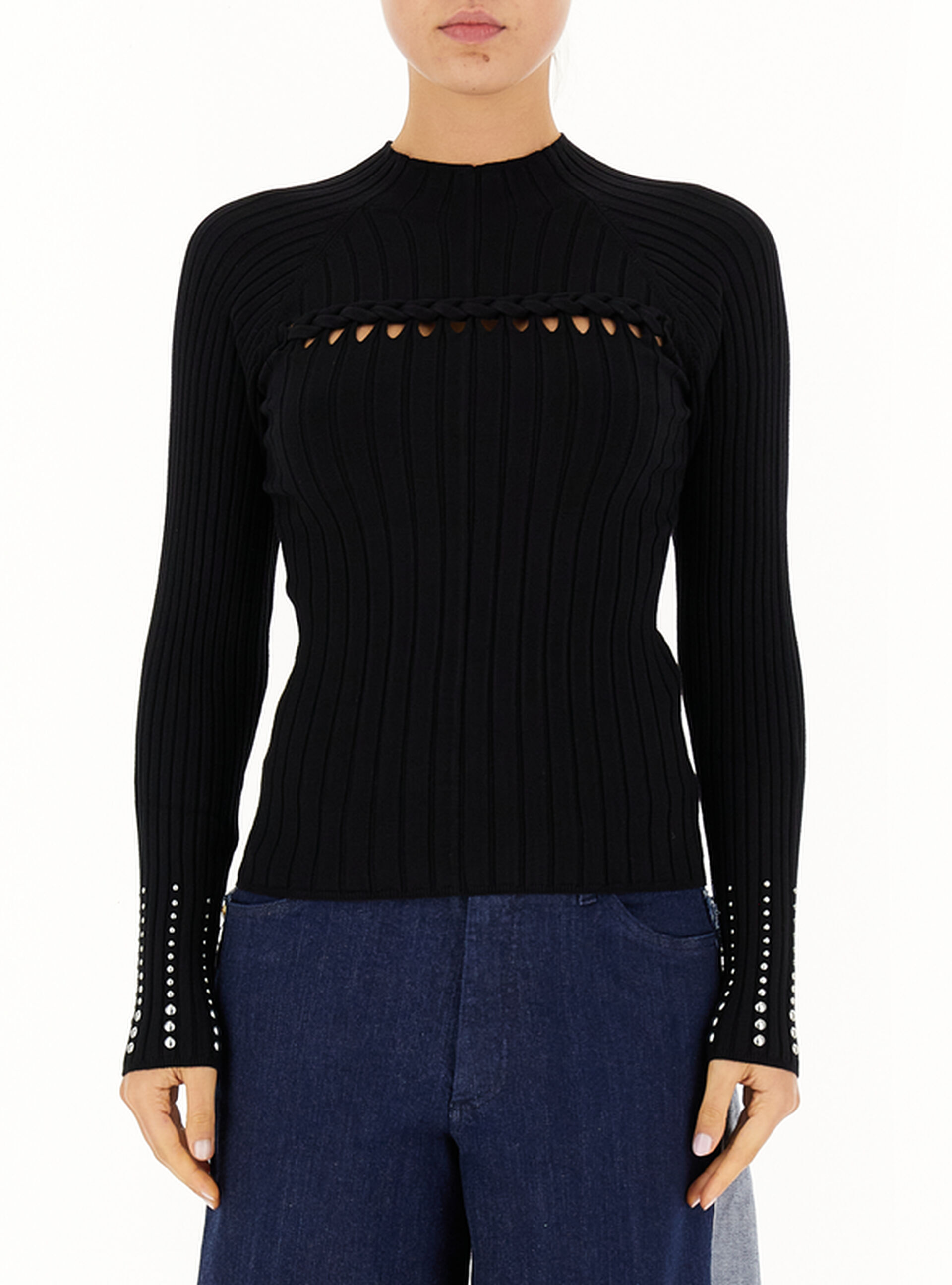 Maglia a costine LIU JEANS NERO L
