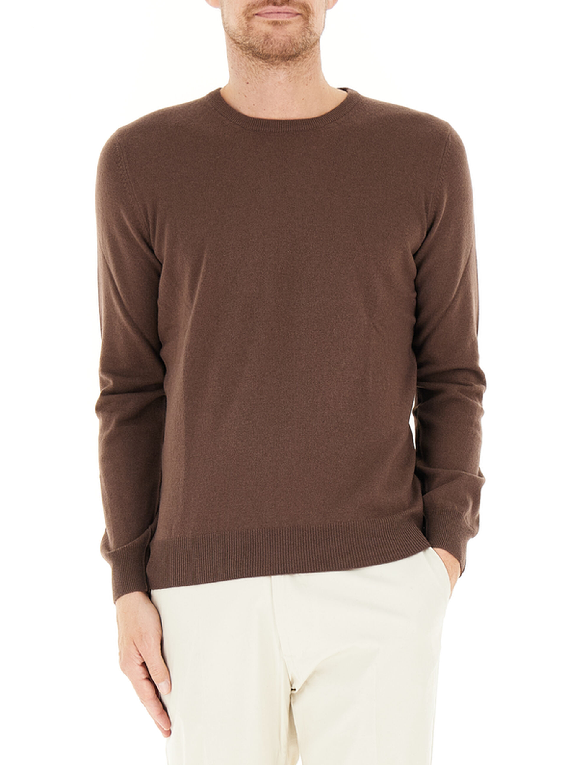 Maglione girocollo MARRONE