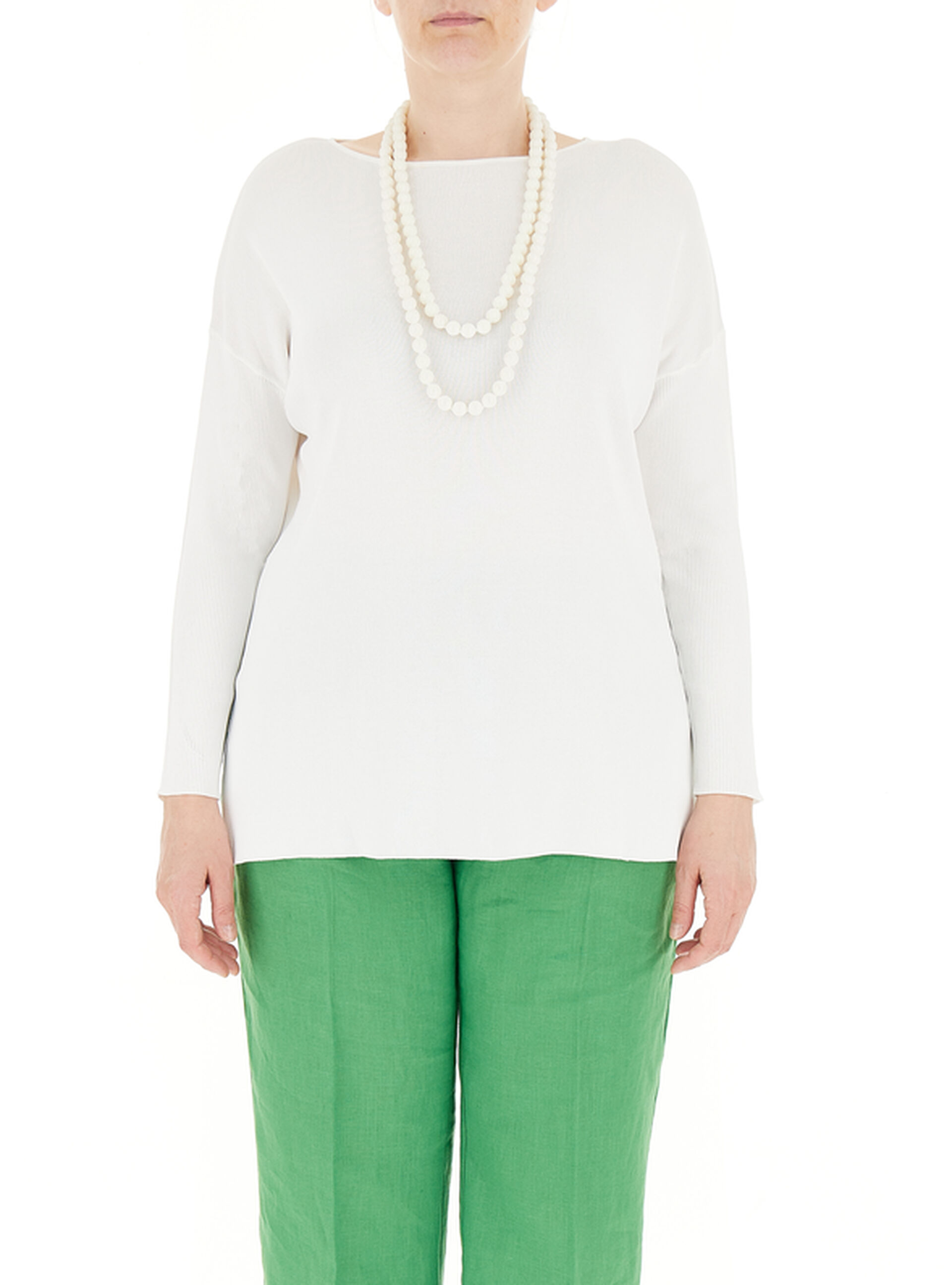 Maglia con collana BIANCO