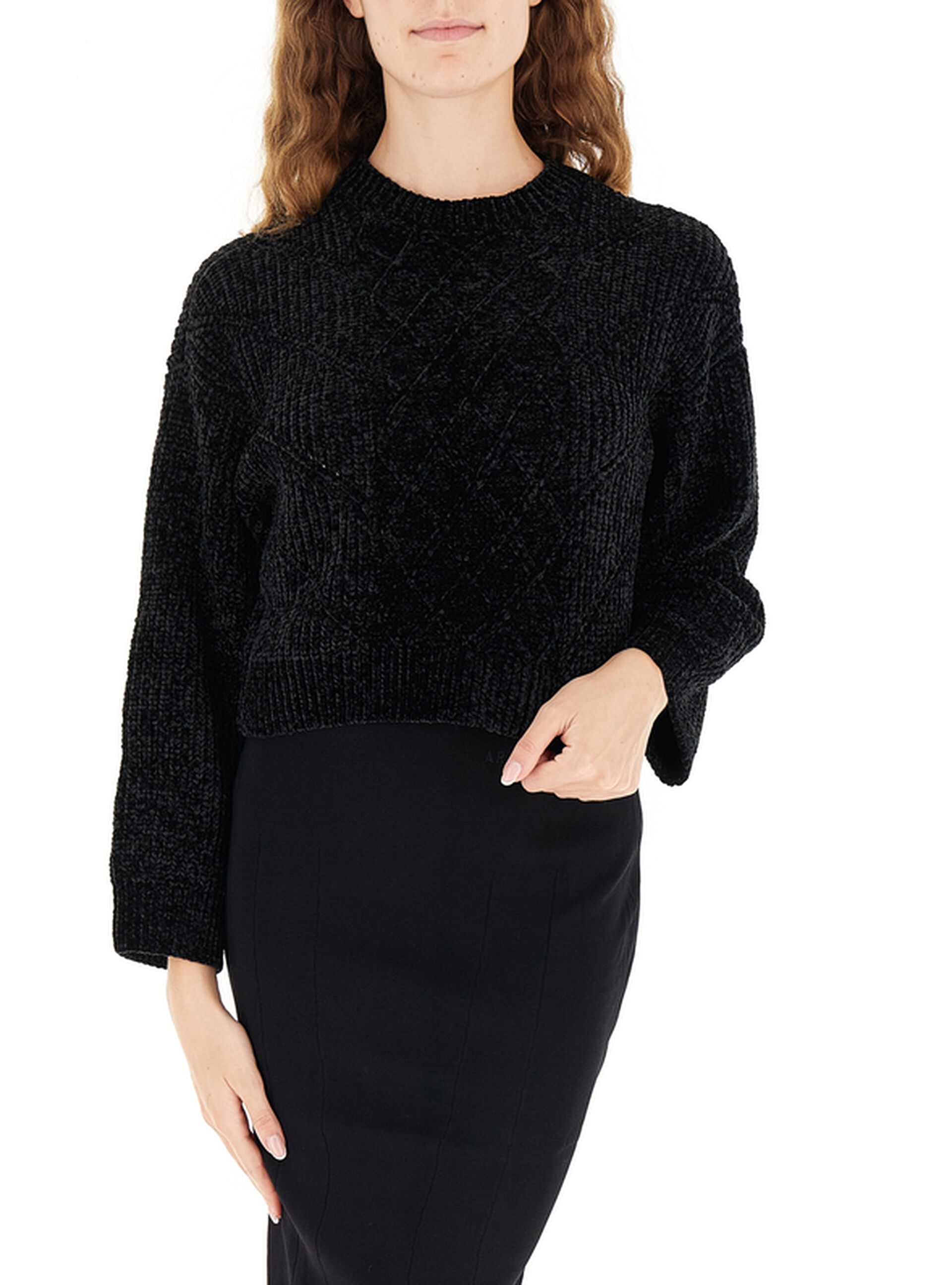 Maglione in ciniglia NERO M