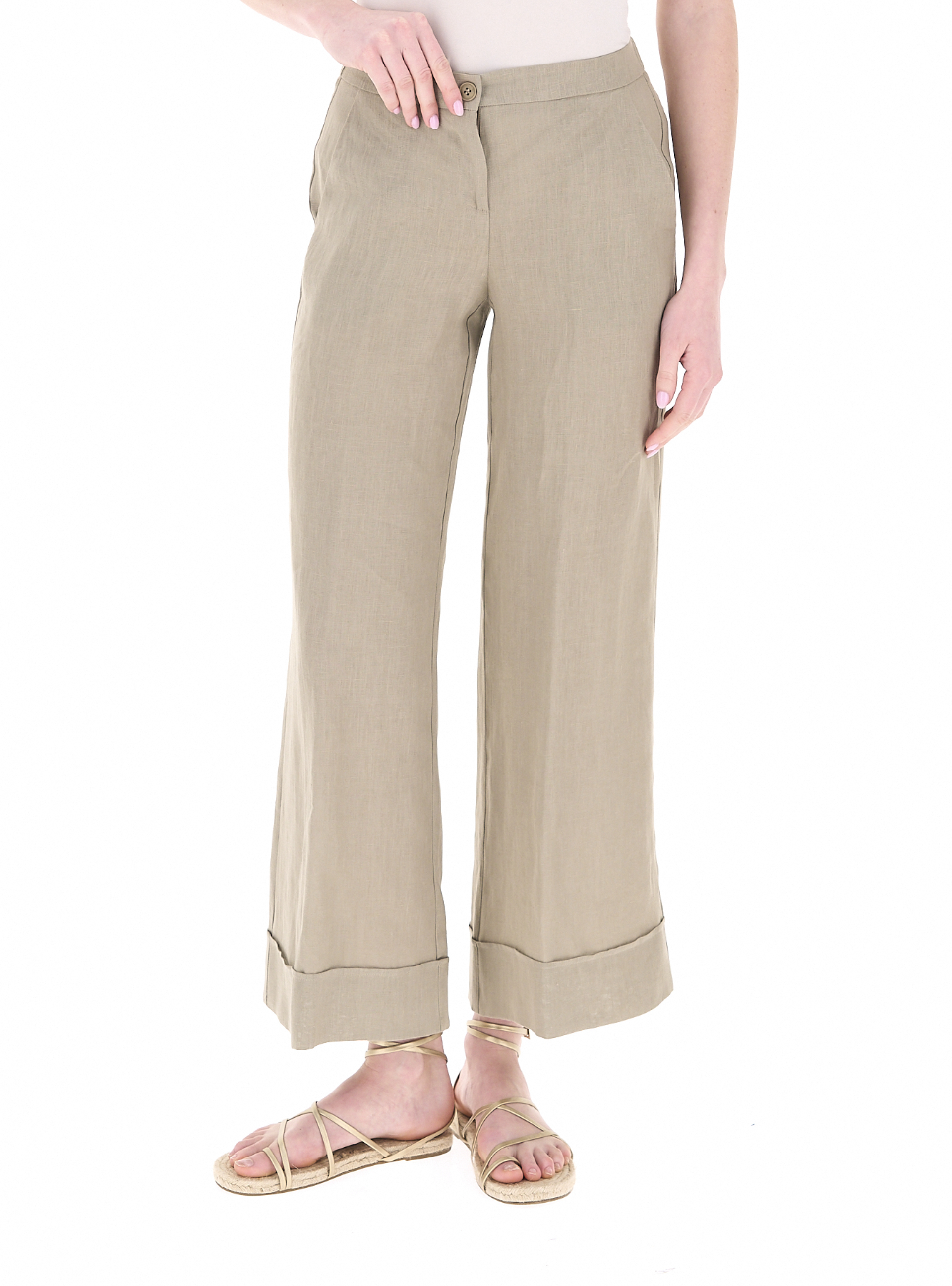 LINKS Pantalone in lino SABBIA