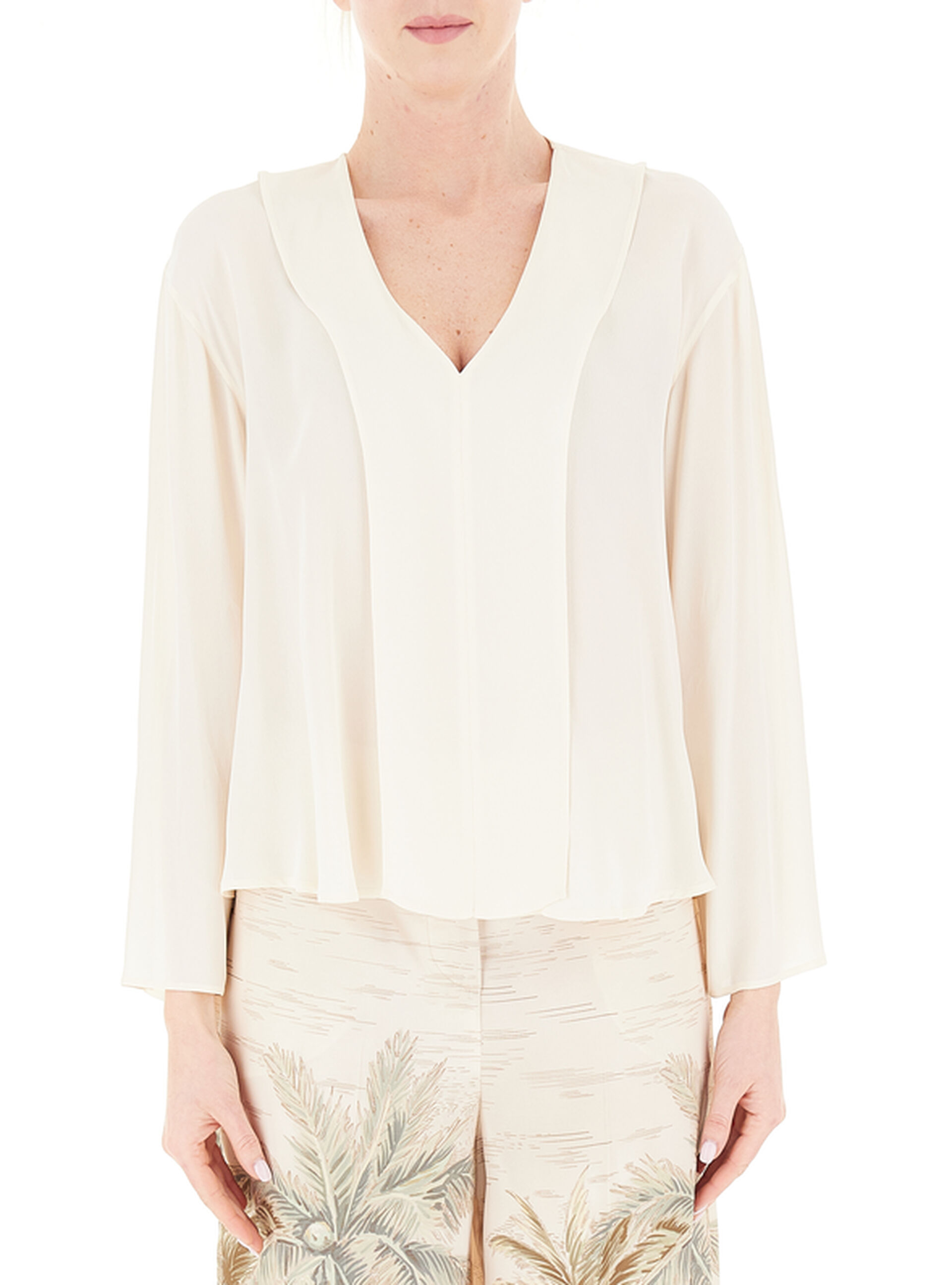 Blusa scollo V LIU JEANS AVORIO 40