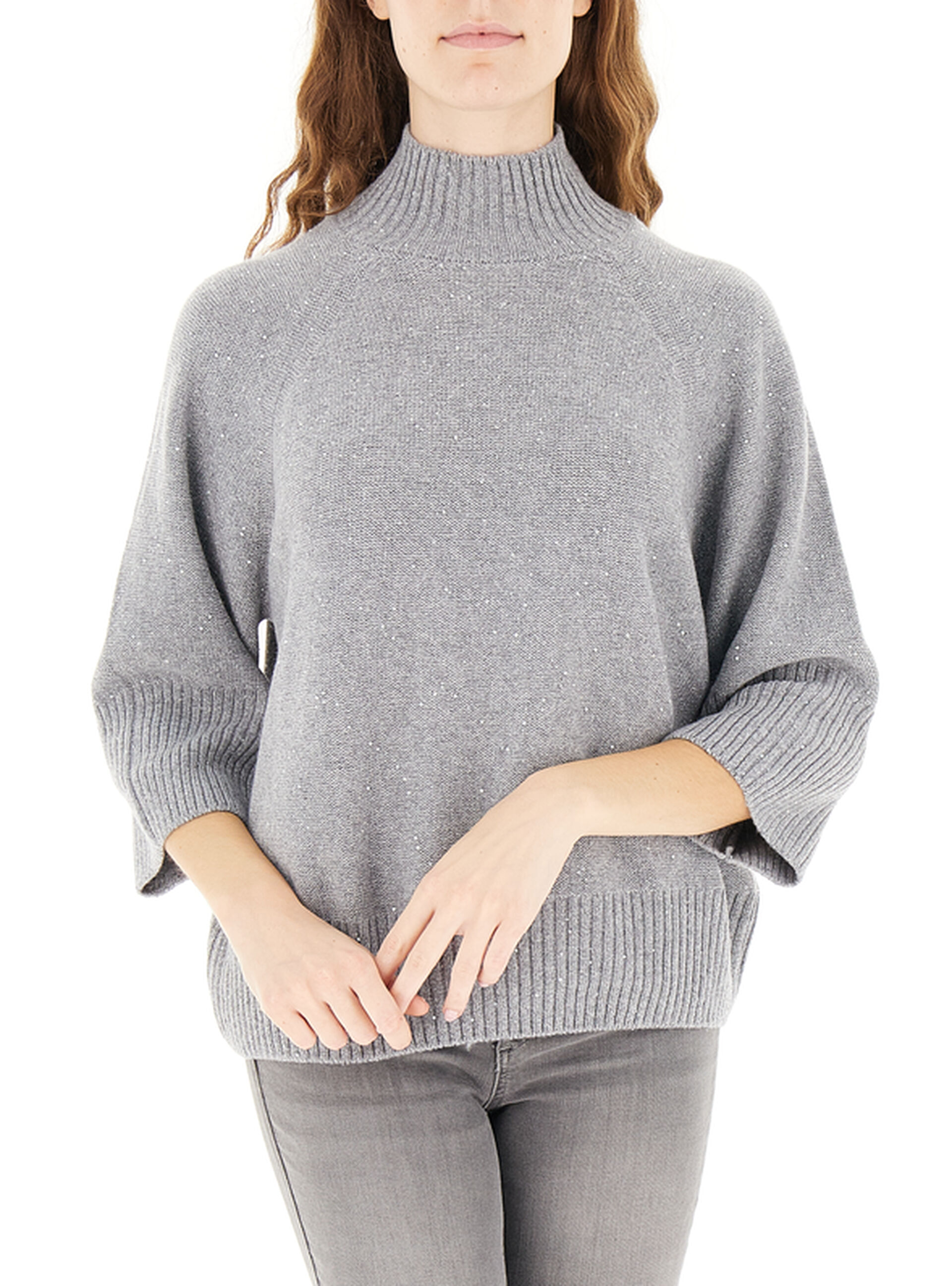 Lupetto misto cashmere GRIGIO 44