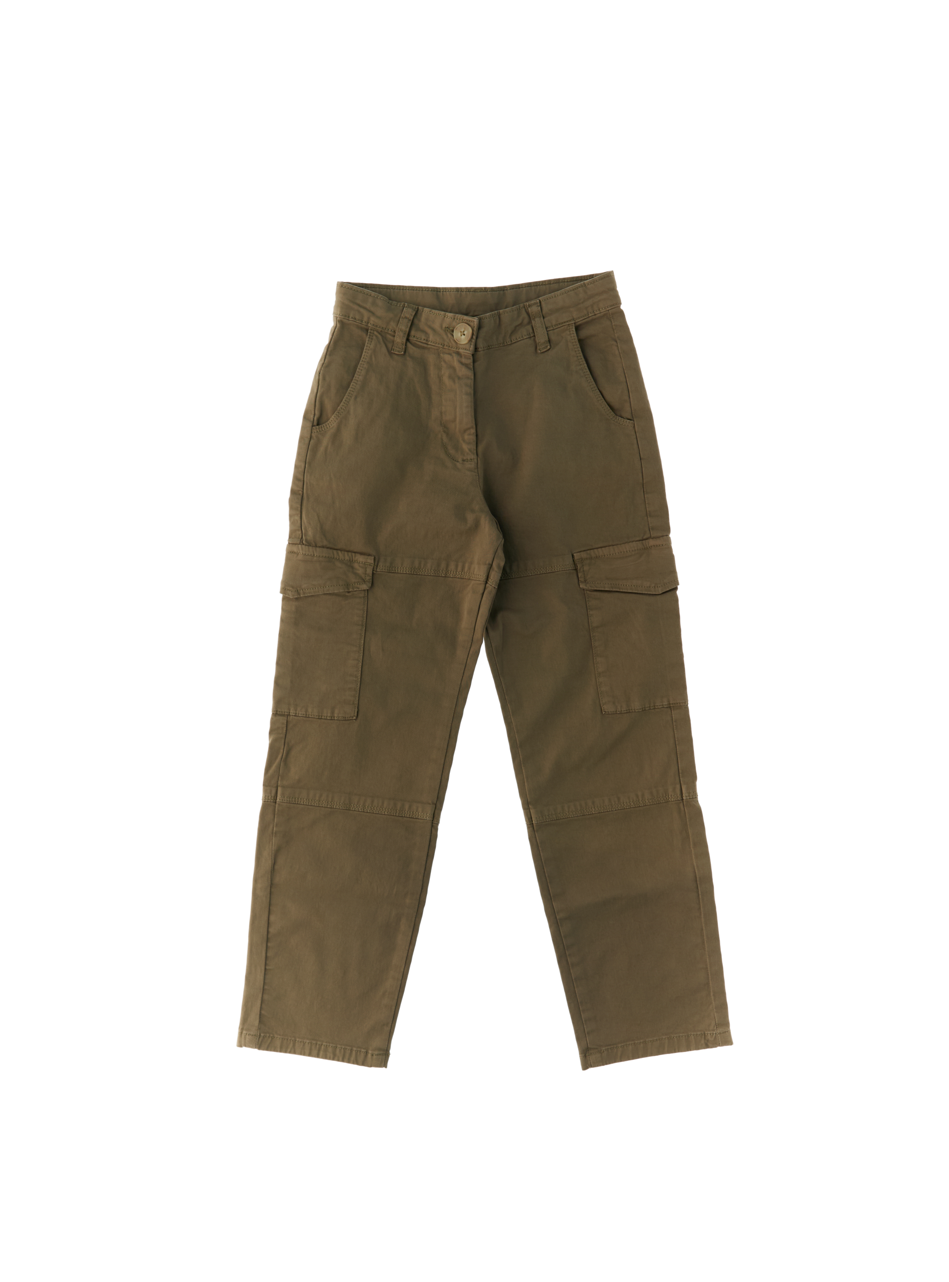IDO Pantalone cargo VERDE MILITARE