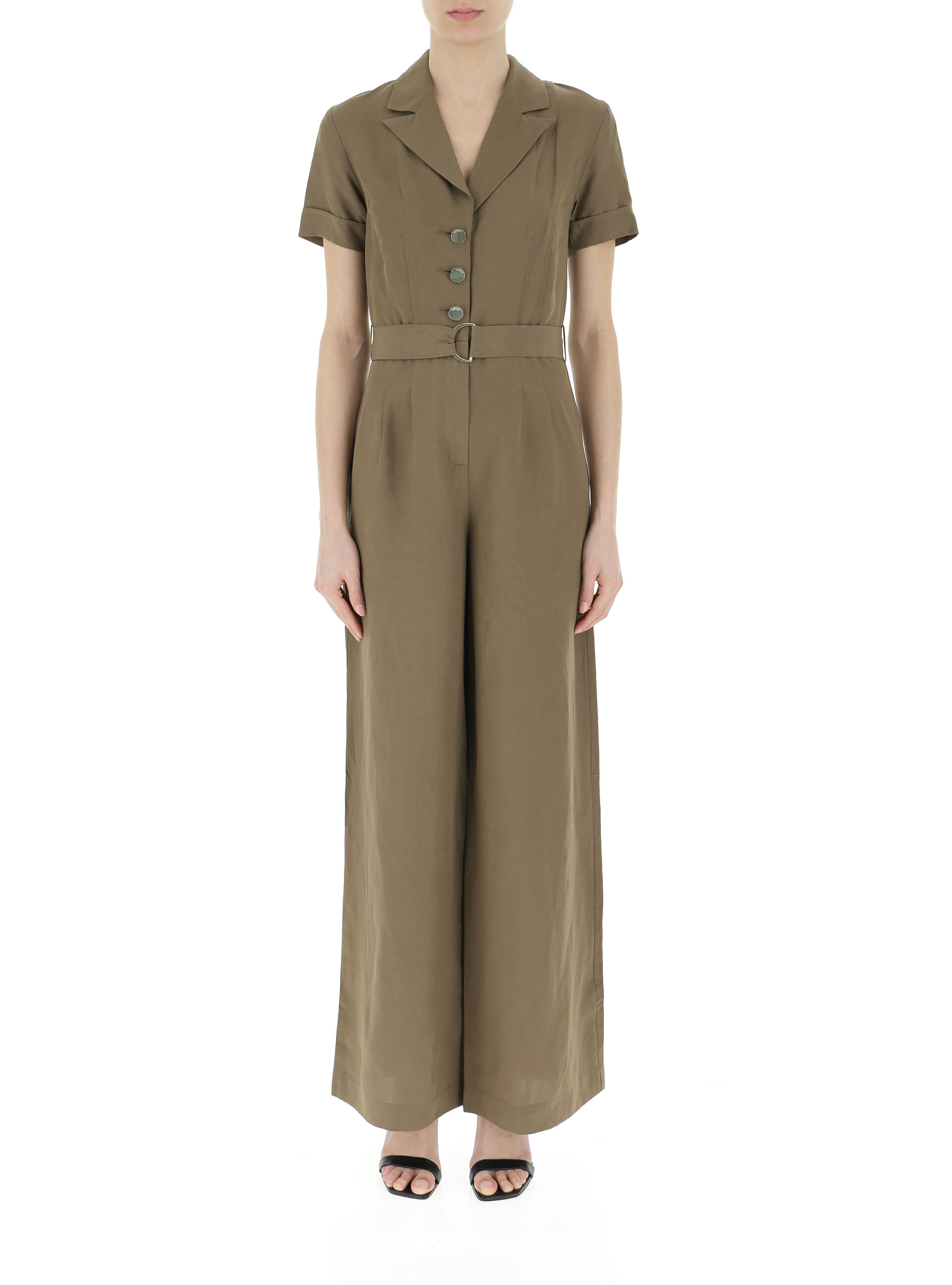 Jumpsuit misto lino LIU JEANS VERDE 44
