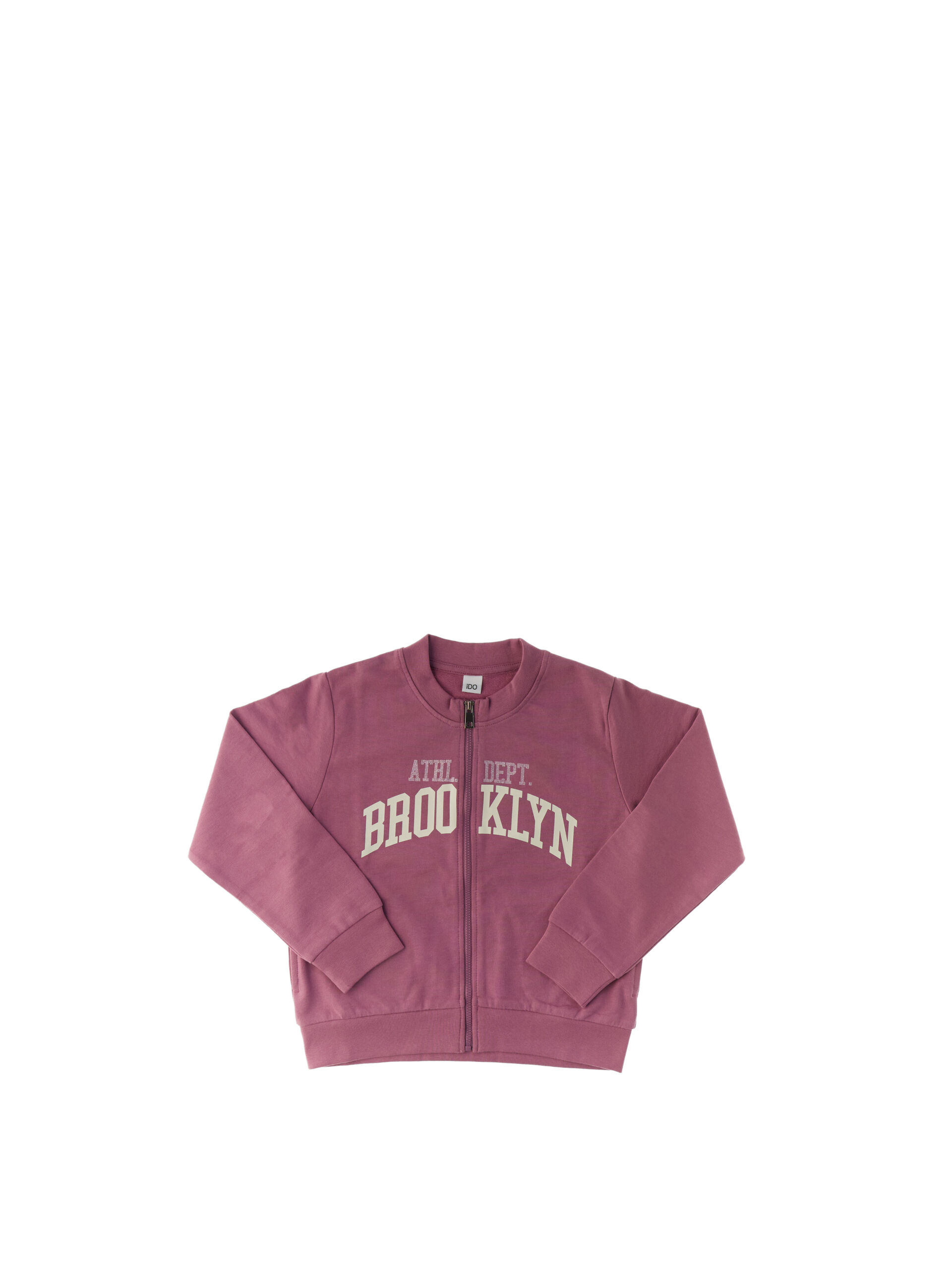 IDO Felpa con zip ROSA ANTICO