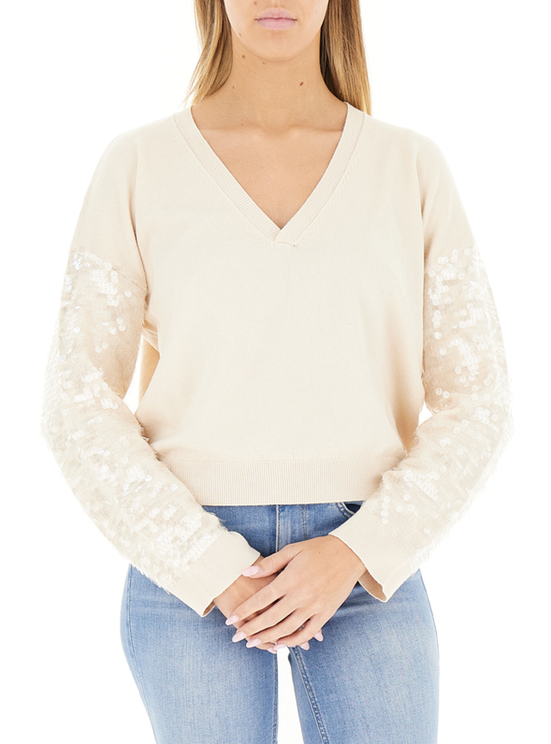 Maglione con paillettes BURRO L/XL