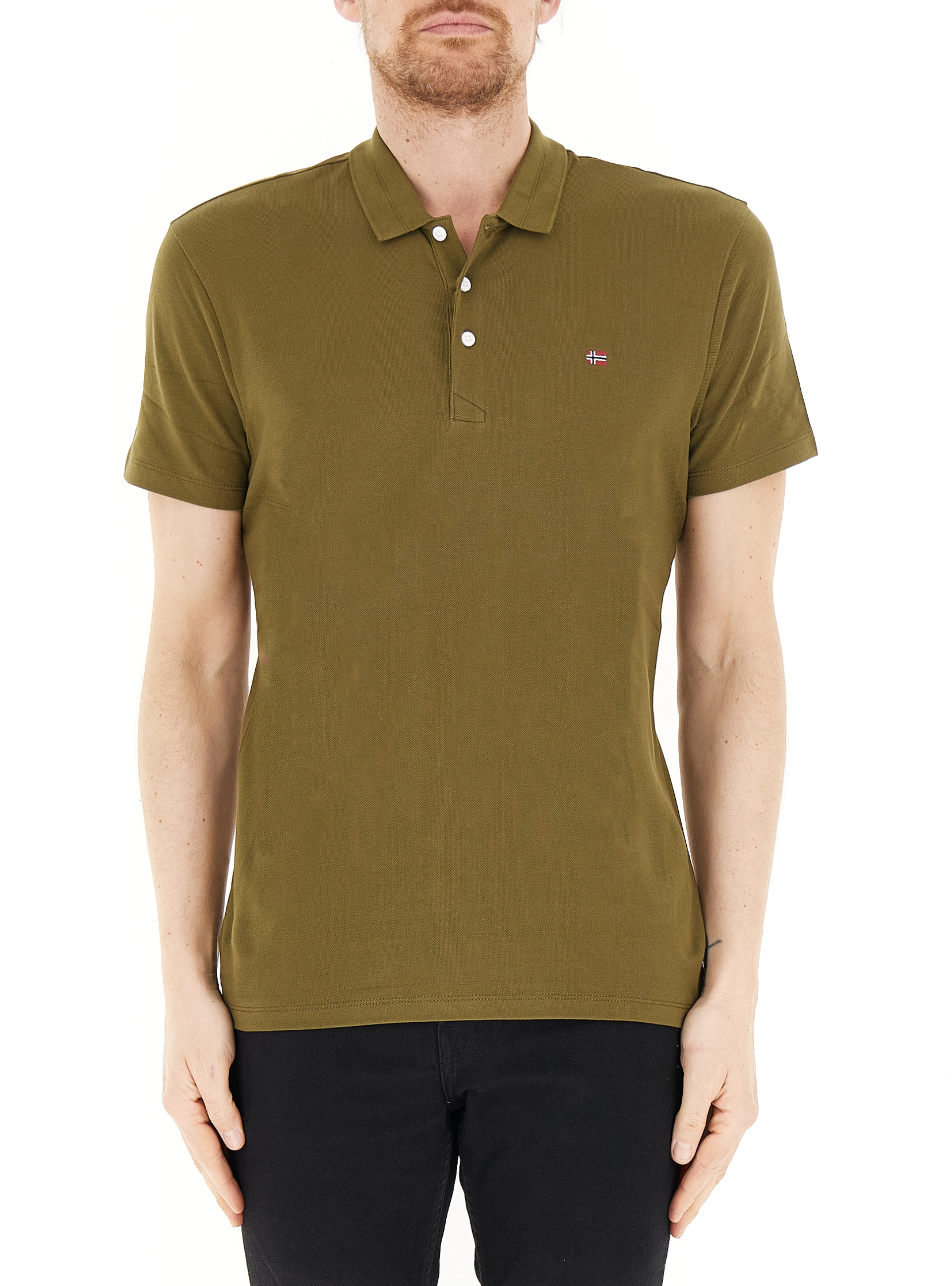 Polo maniche corte VERDE OLIVA XL