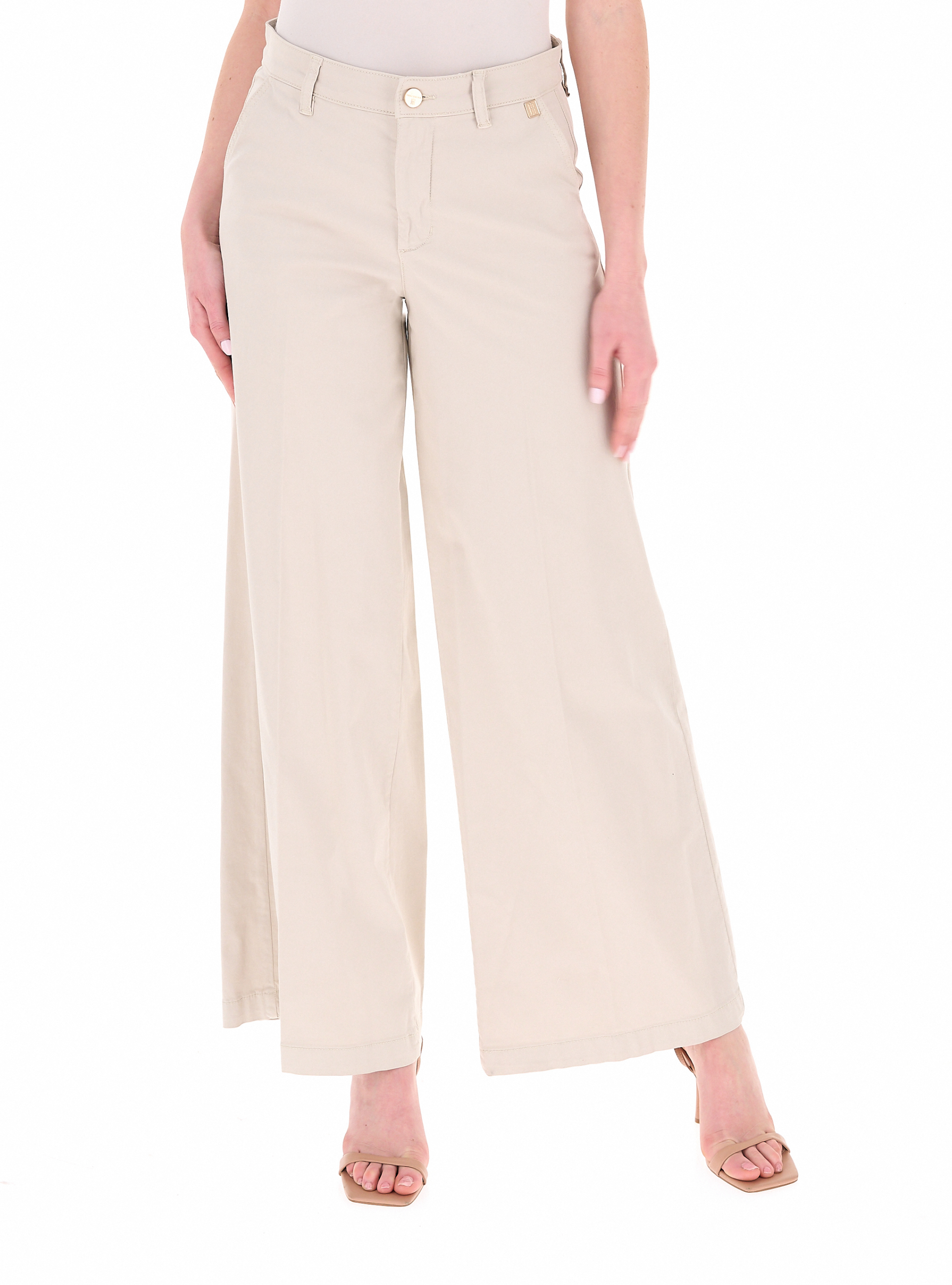 FRACOMINA Pantalone wide leg BEIGE