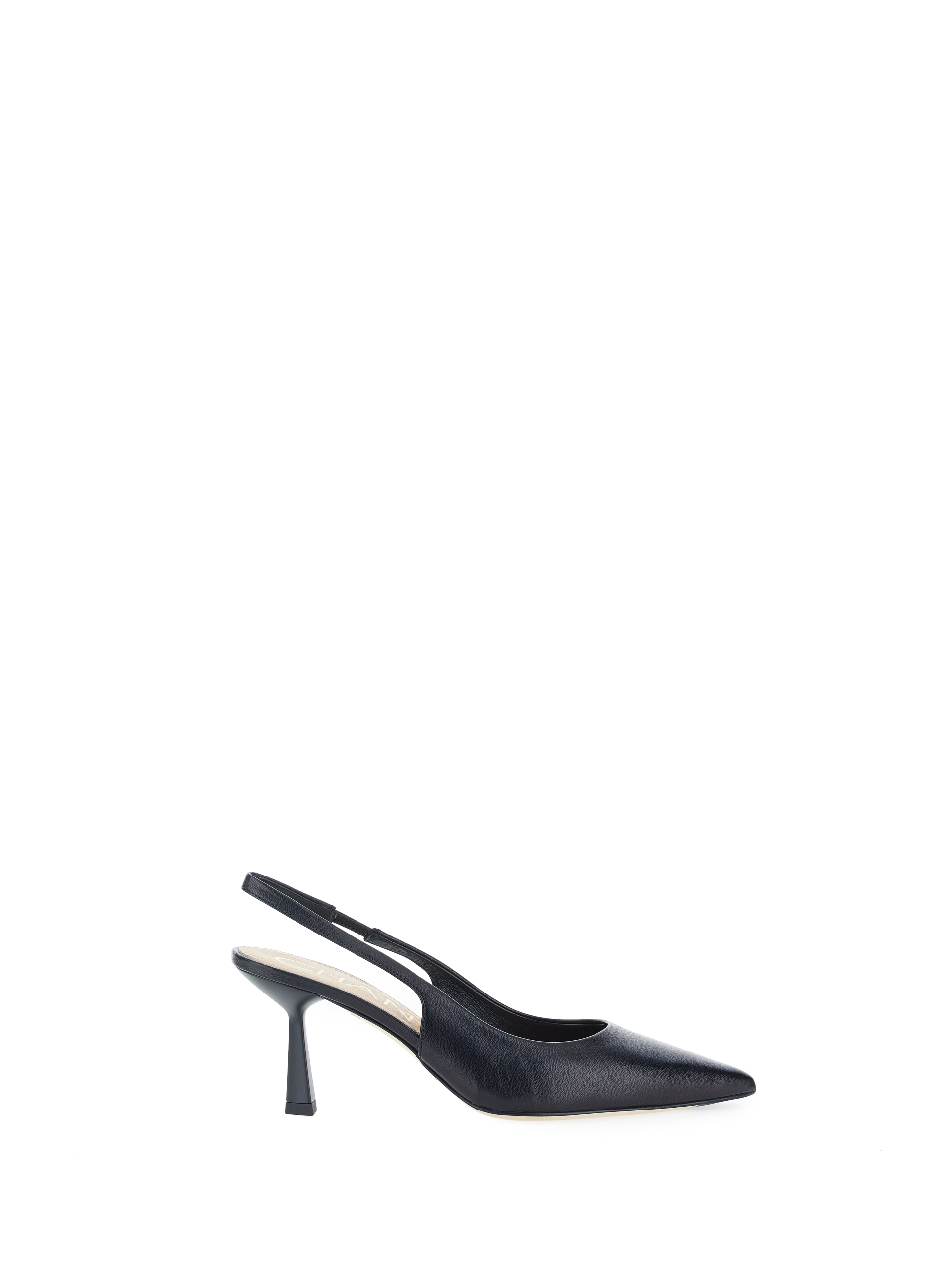 Décolleté slingback pelle NERO