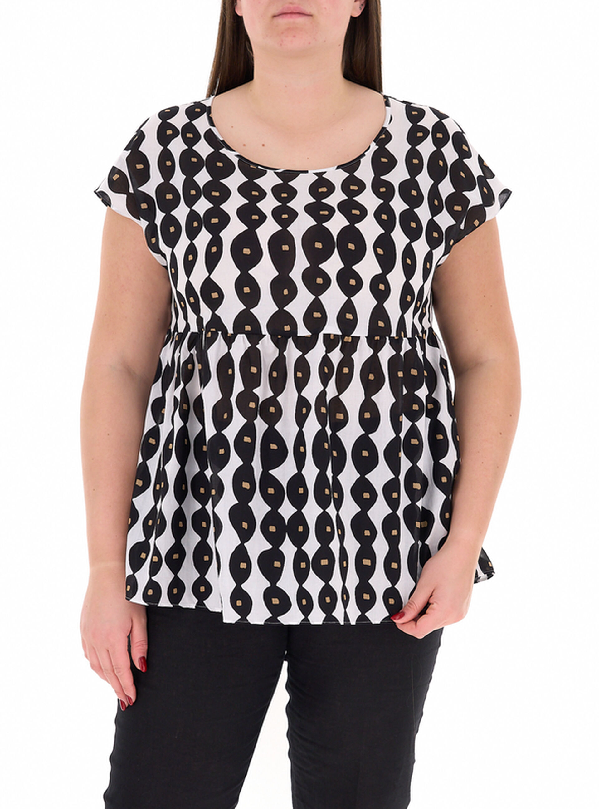 Blusa maniche corte NERO 25
