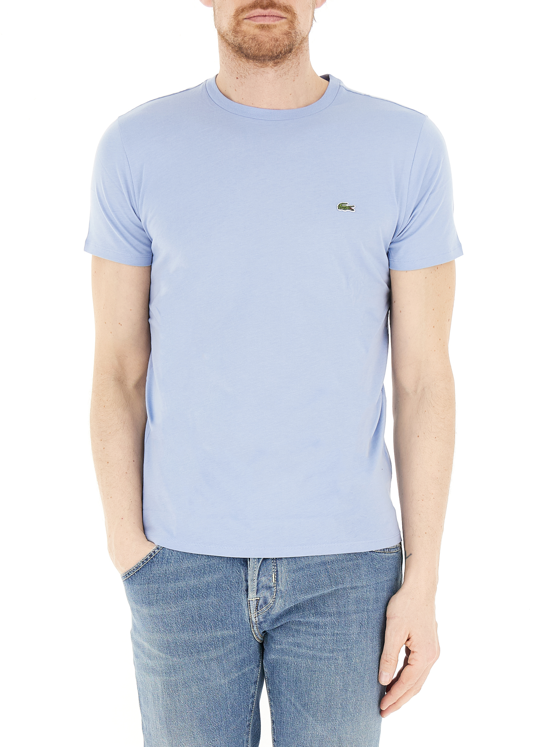Lacoste T-shirt girocollo CELESTE