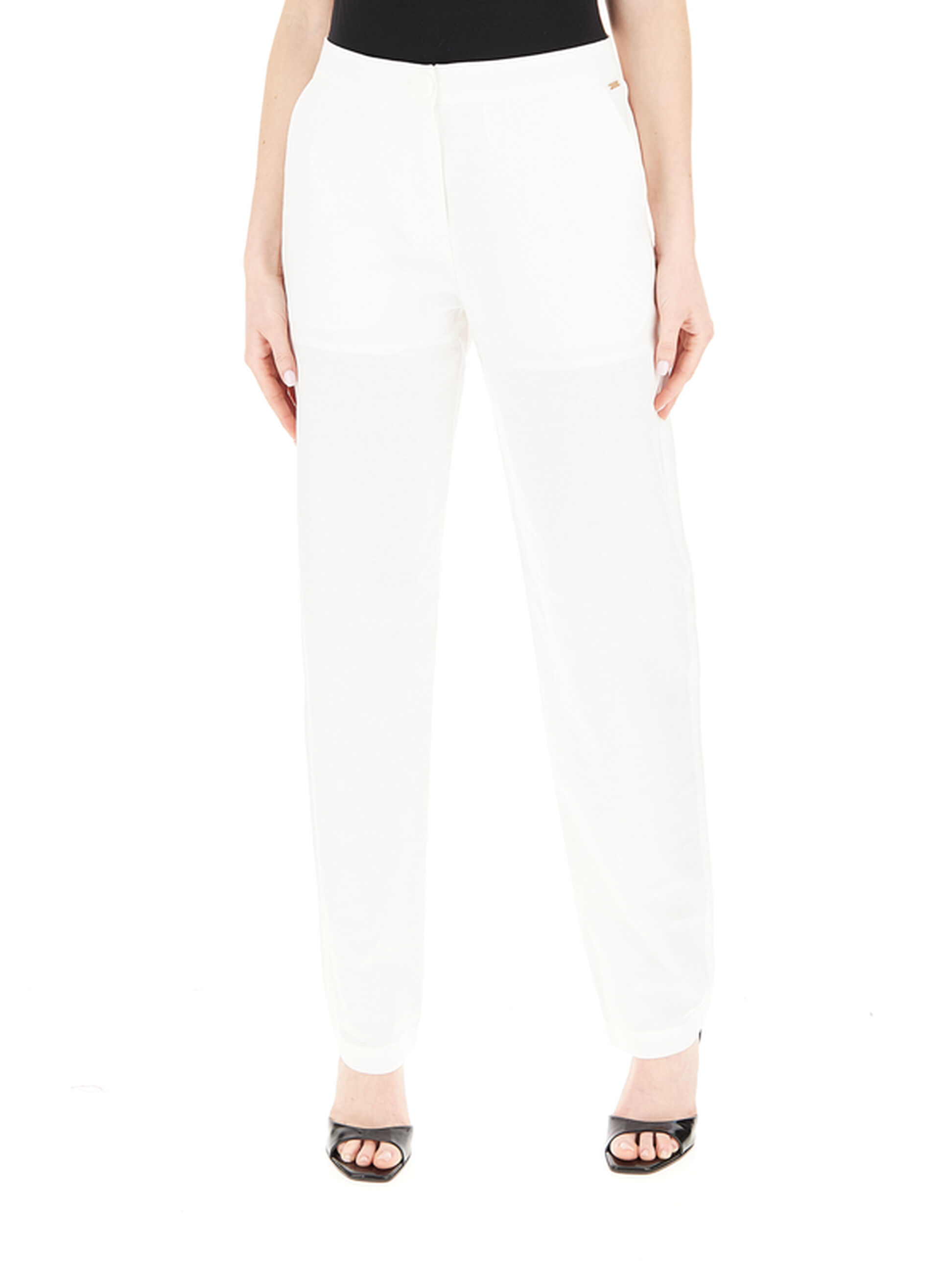 Pantalone misto lino BIANCO 6