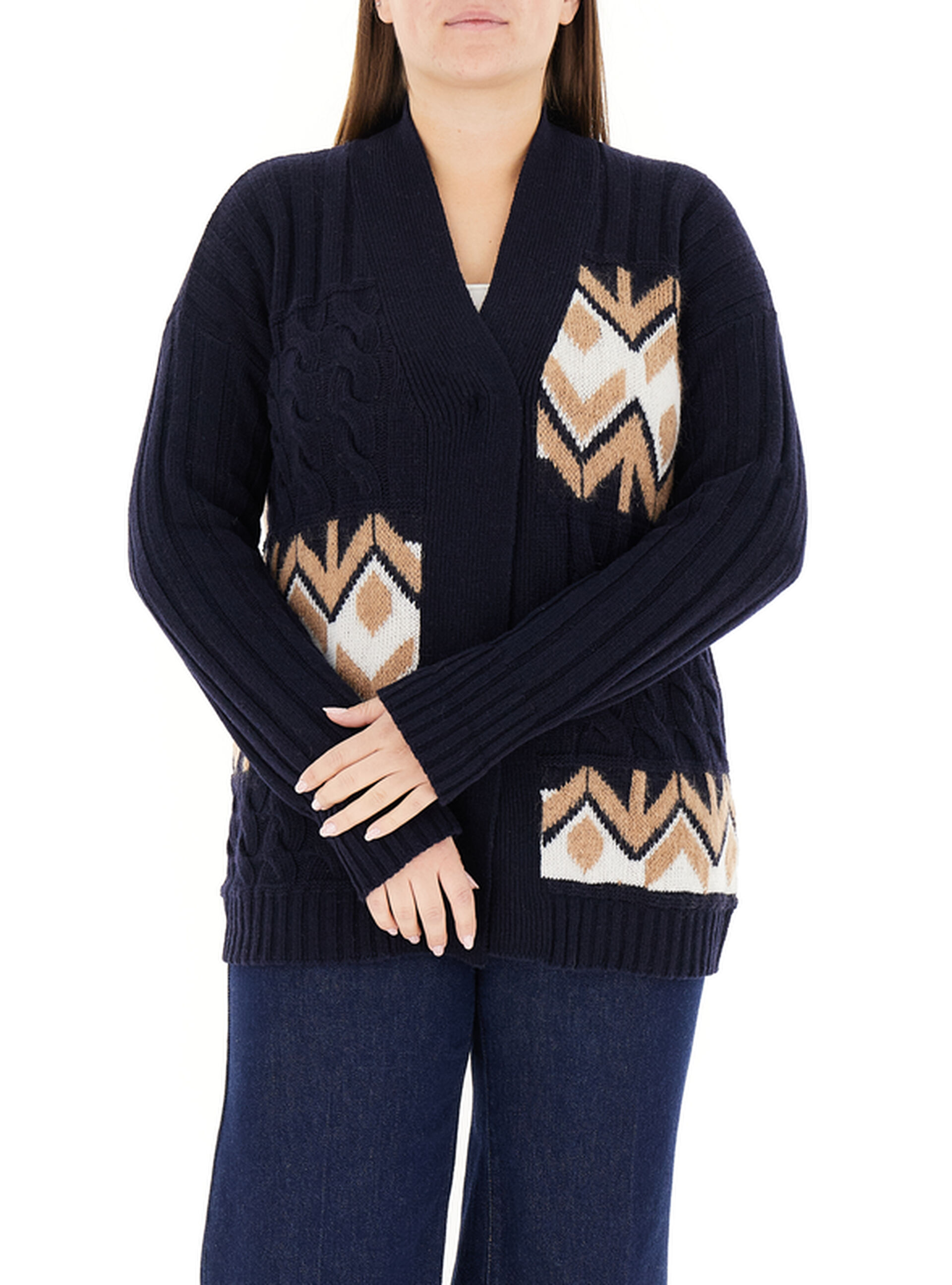 Cardigan misto lana BLU NOTTE L