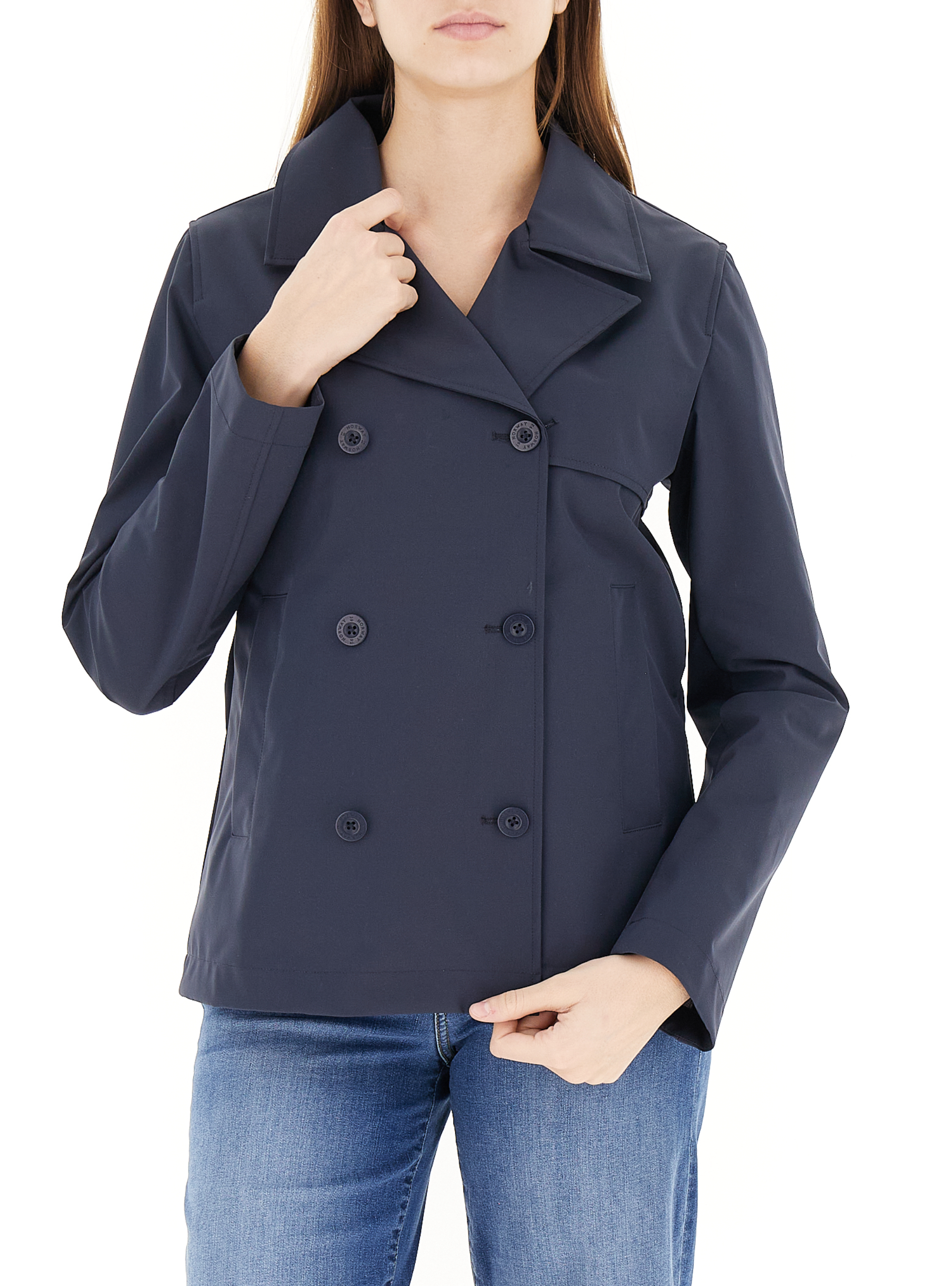 Trench doppiopetto BLU NOTTE