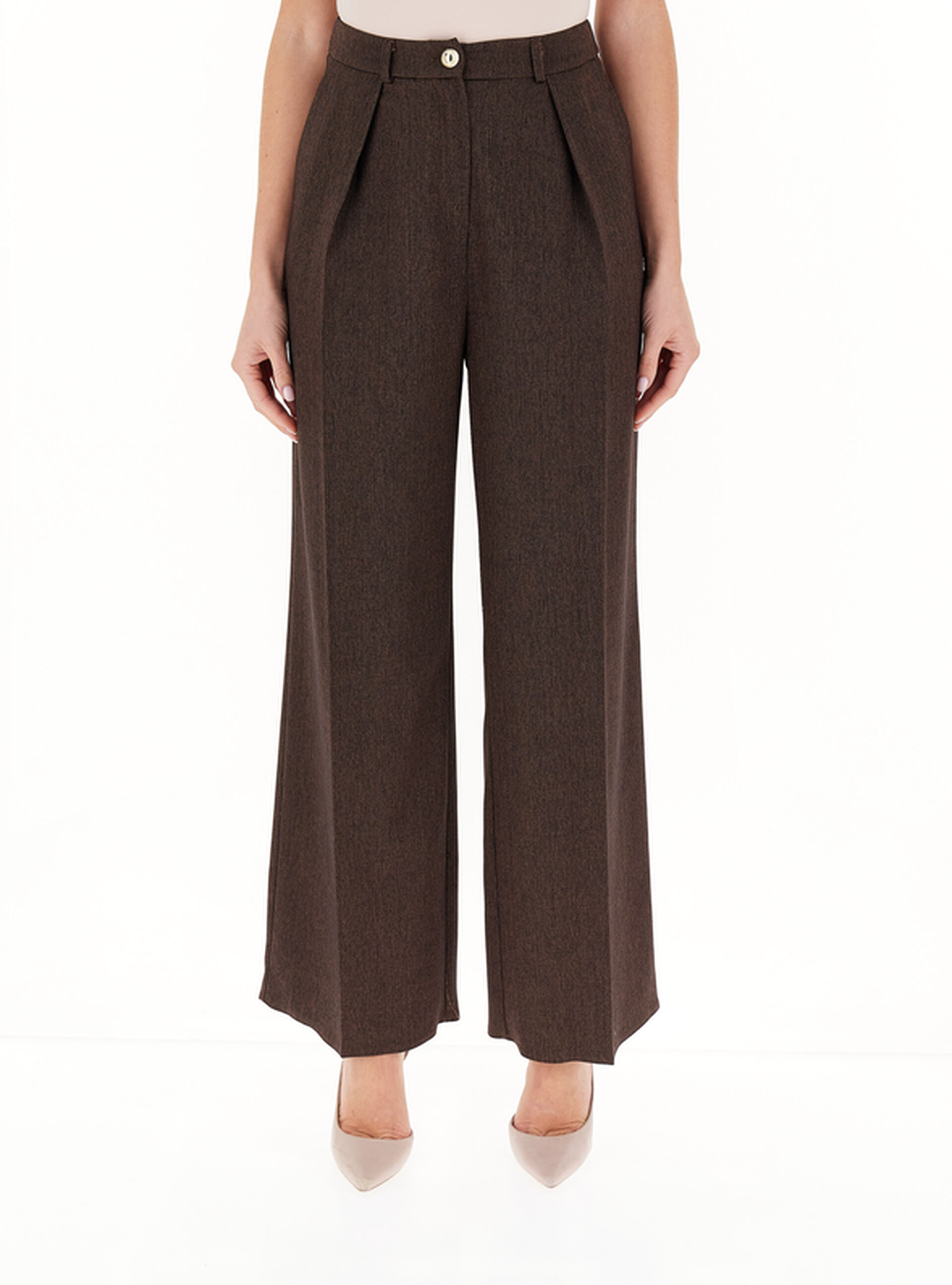 Pantalone wide leg TESTA DI MORO
