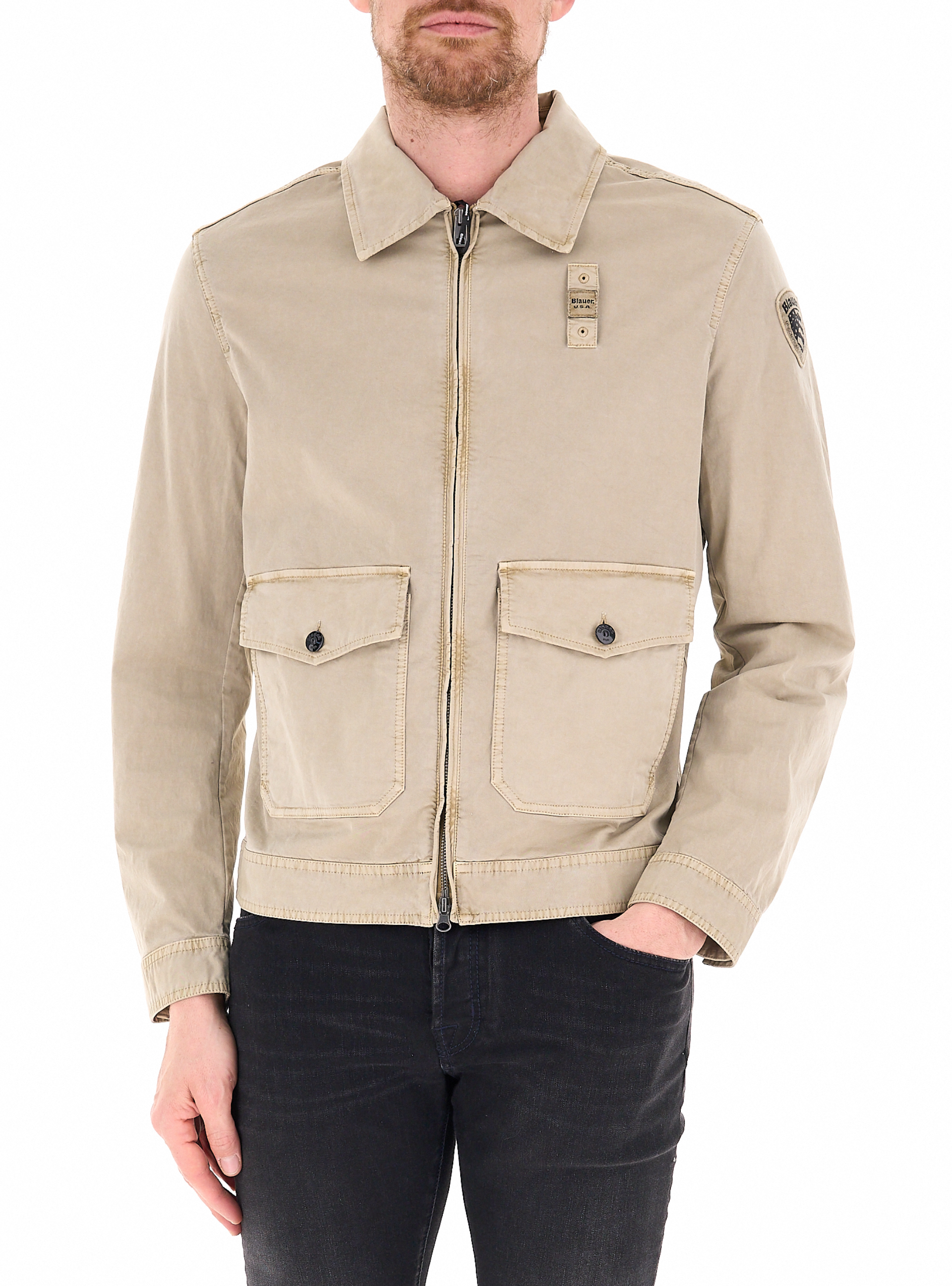 Blauer Giacca in cotone BEIGE
