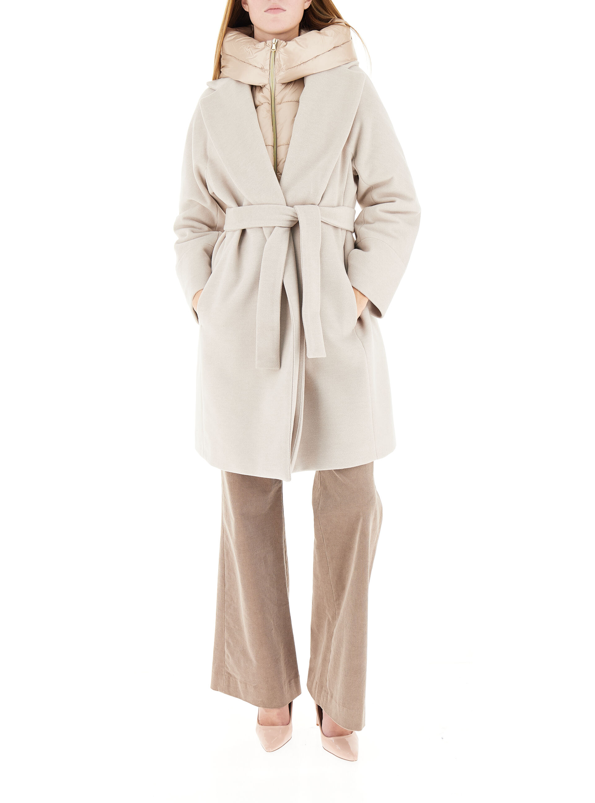 Cappotto con cappuccio BEIGE 48