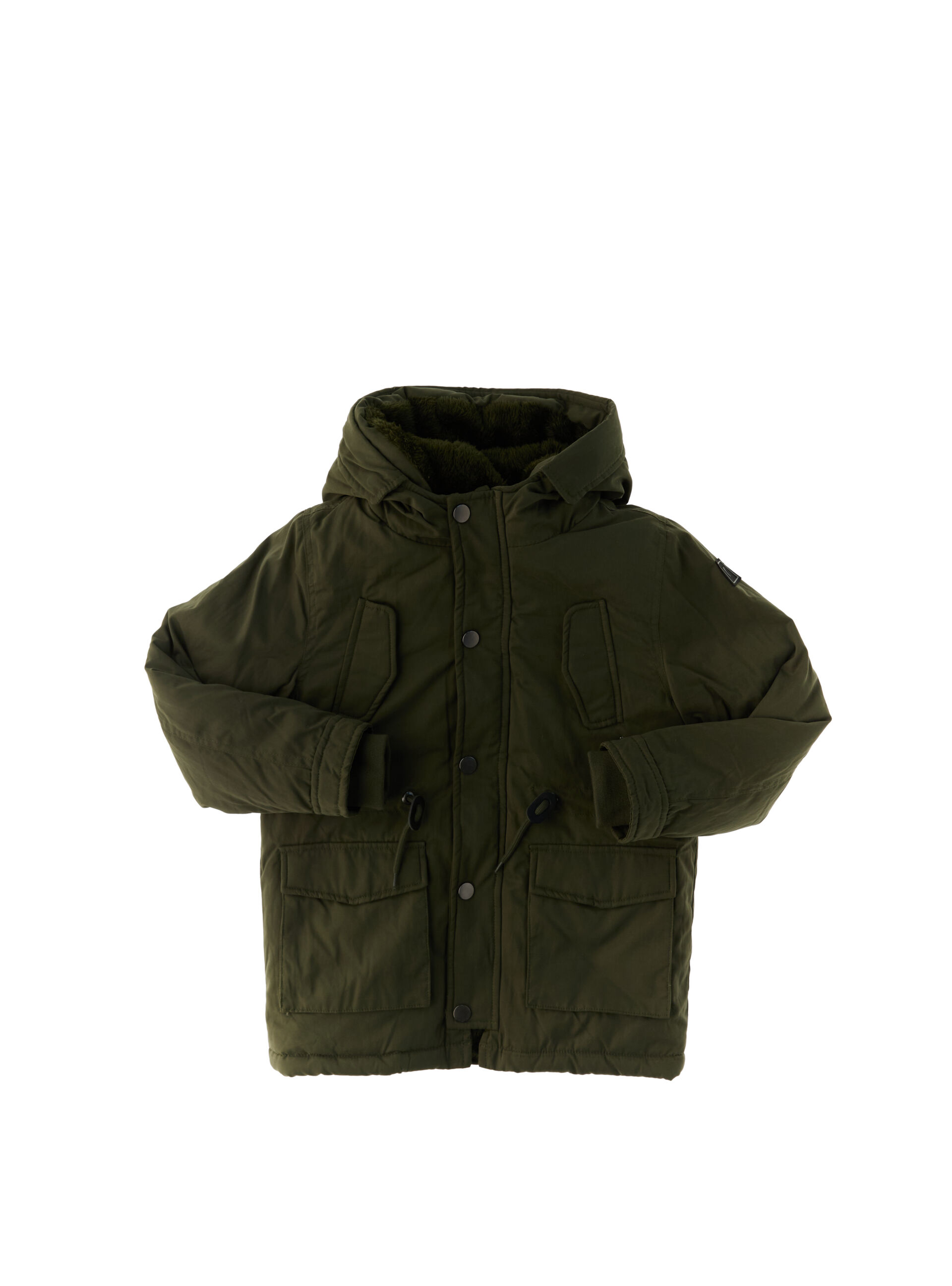 Parka con cappuccio VERDE OLIVA 4