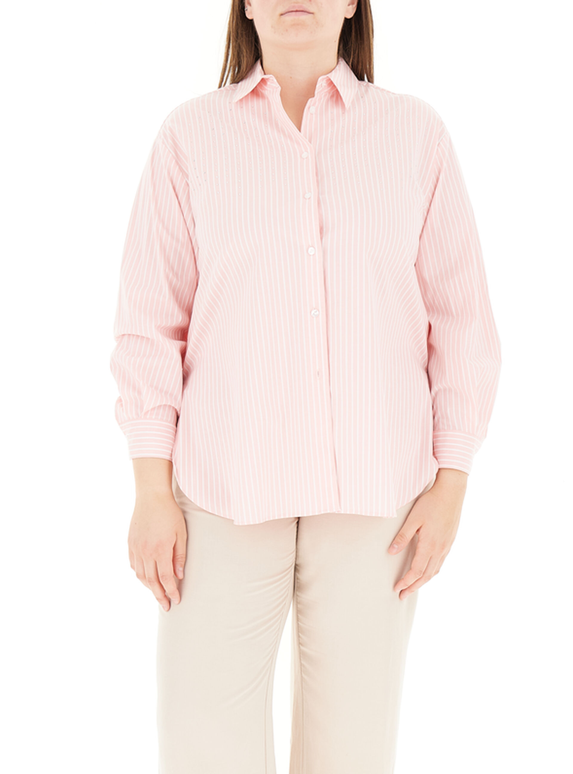 LUISA VIOLA Camicia a righe ROSA