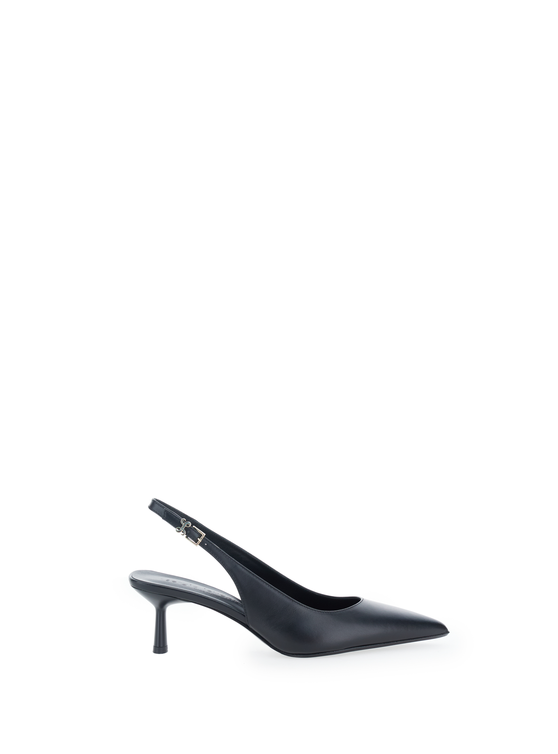 Décolleté slingback pelle NERO